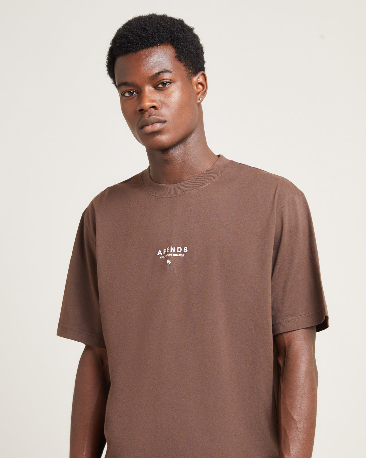 Space Recycled Retro Fit Short Sleeve T-Shirt Coffee COFFEE