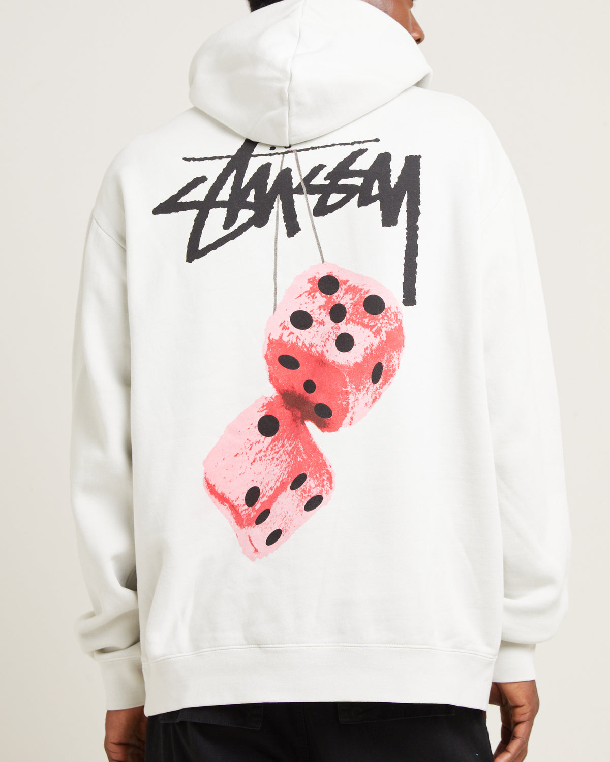 Fuzzy Dice Fleece Hoodie Washed White PIGMENT WASHED WHITE