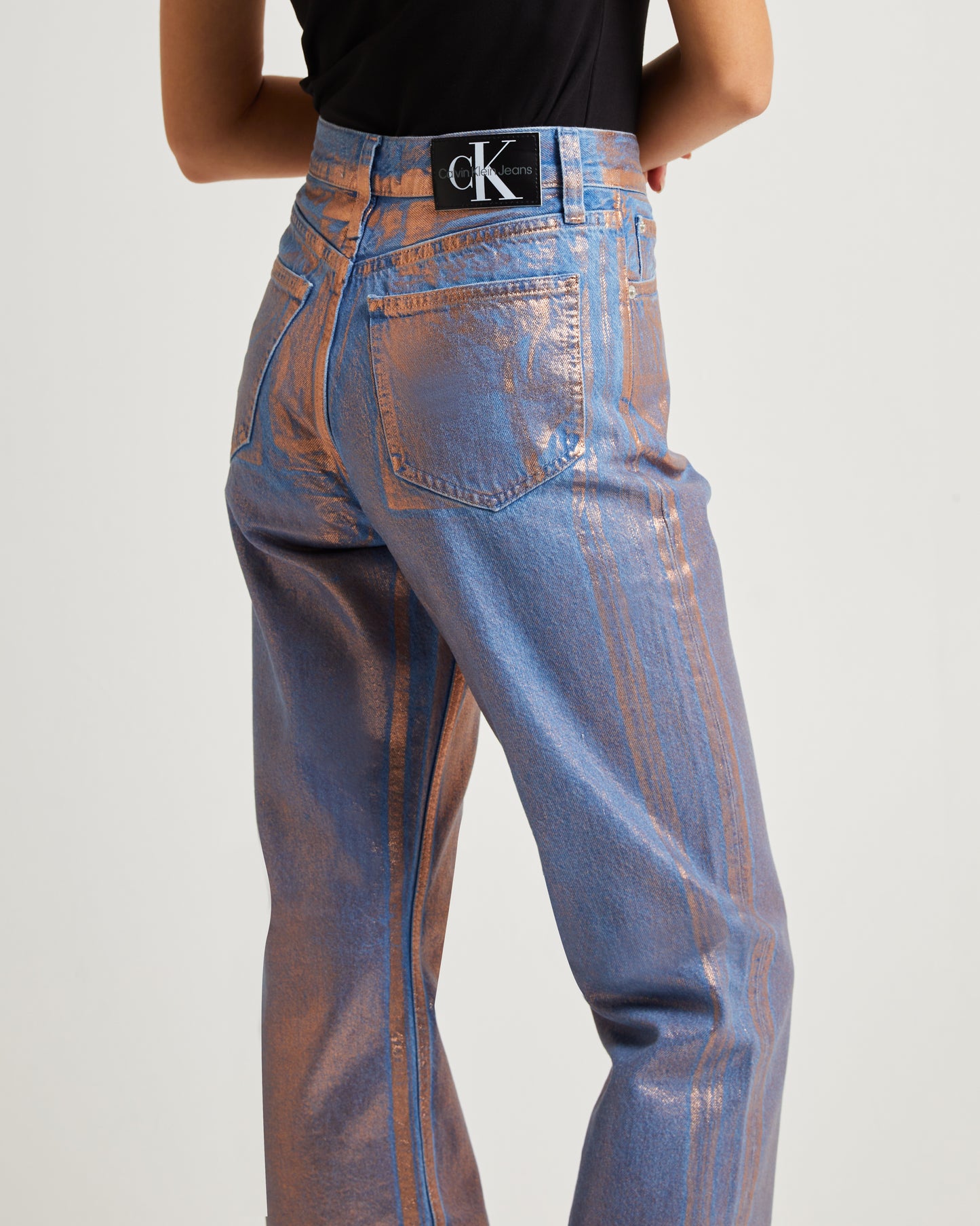 High Rise Straight Jeans Denim Medium