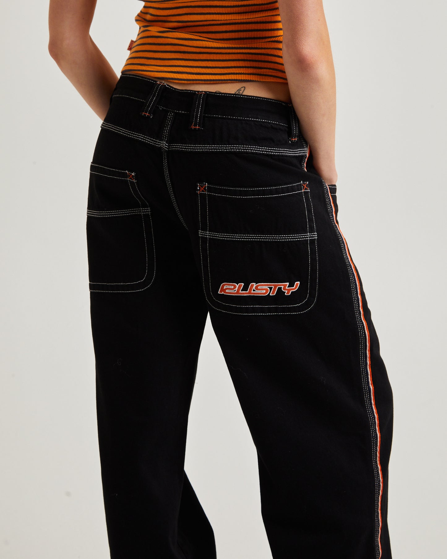 Flip Mommy Low Rise Wide Leg Denim Pants
