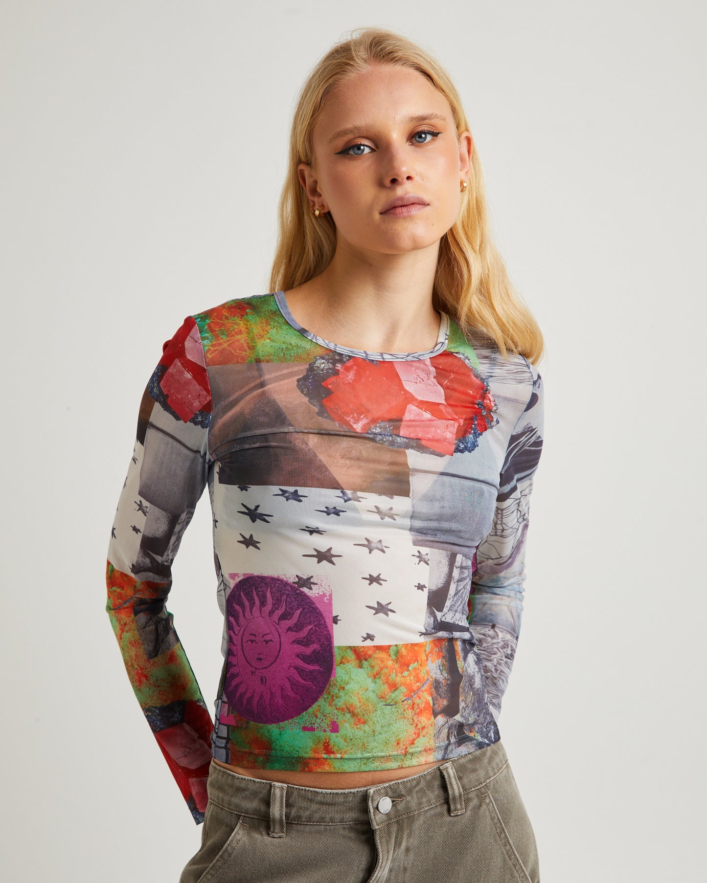 Primavera Long Sleeve Mesh Top