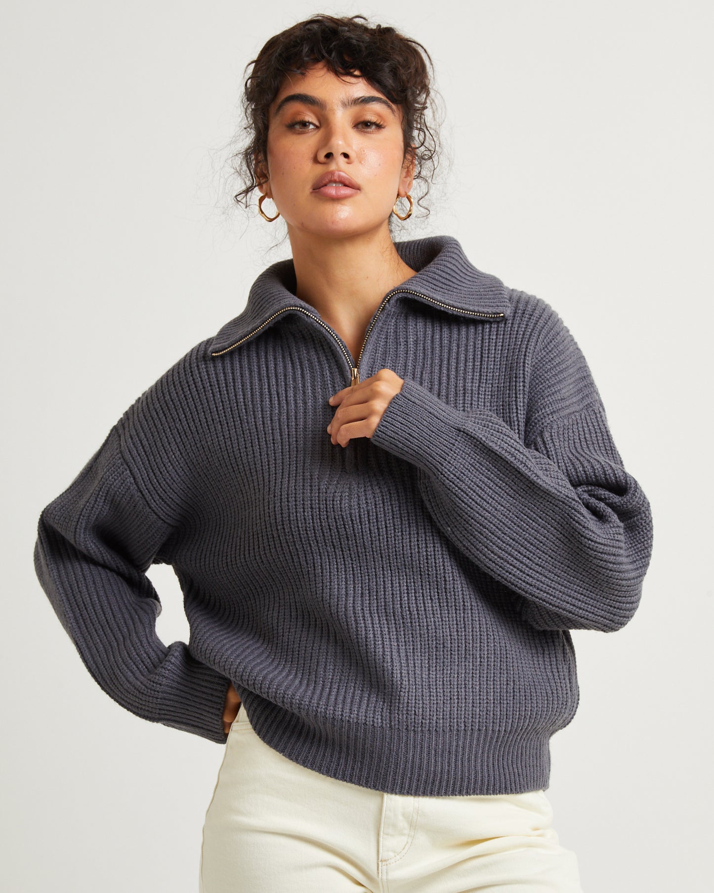 Ezra Half Zip Knit Pull Over