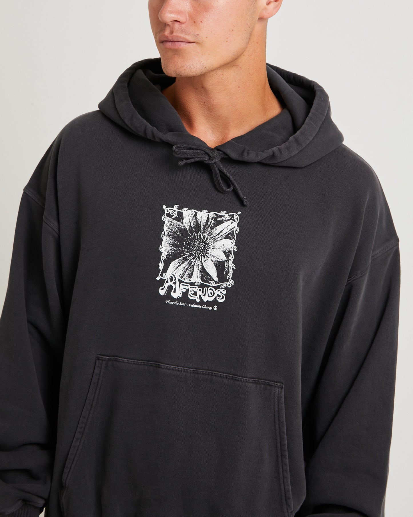 Sunflower Recycled Pull On Hoodie Charcoal
