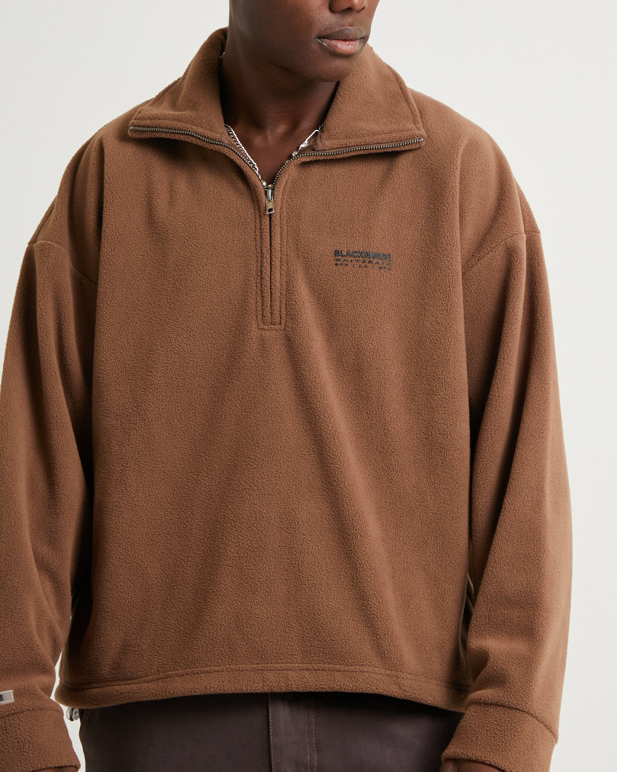Seeka Polar Fleece Quarter Zip BROWN