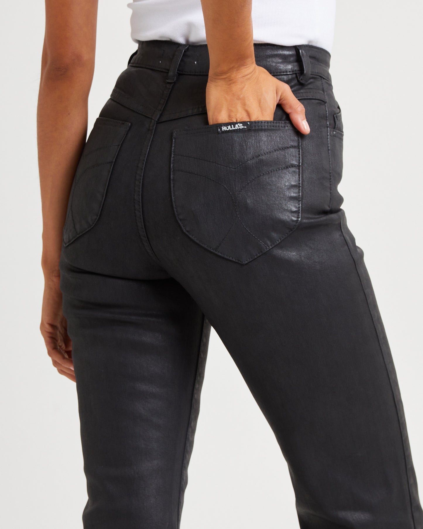Sailor Scoop Coated Denim Jeans