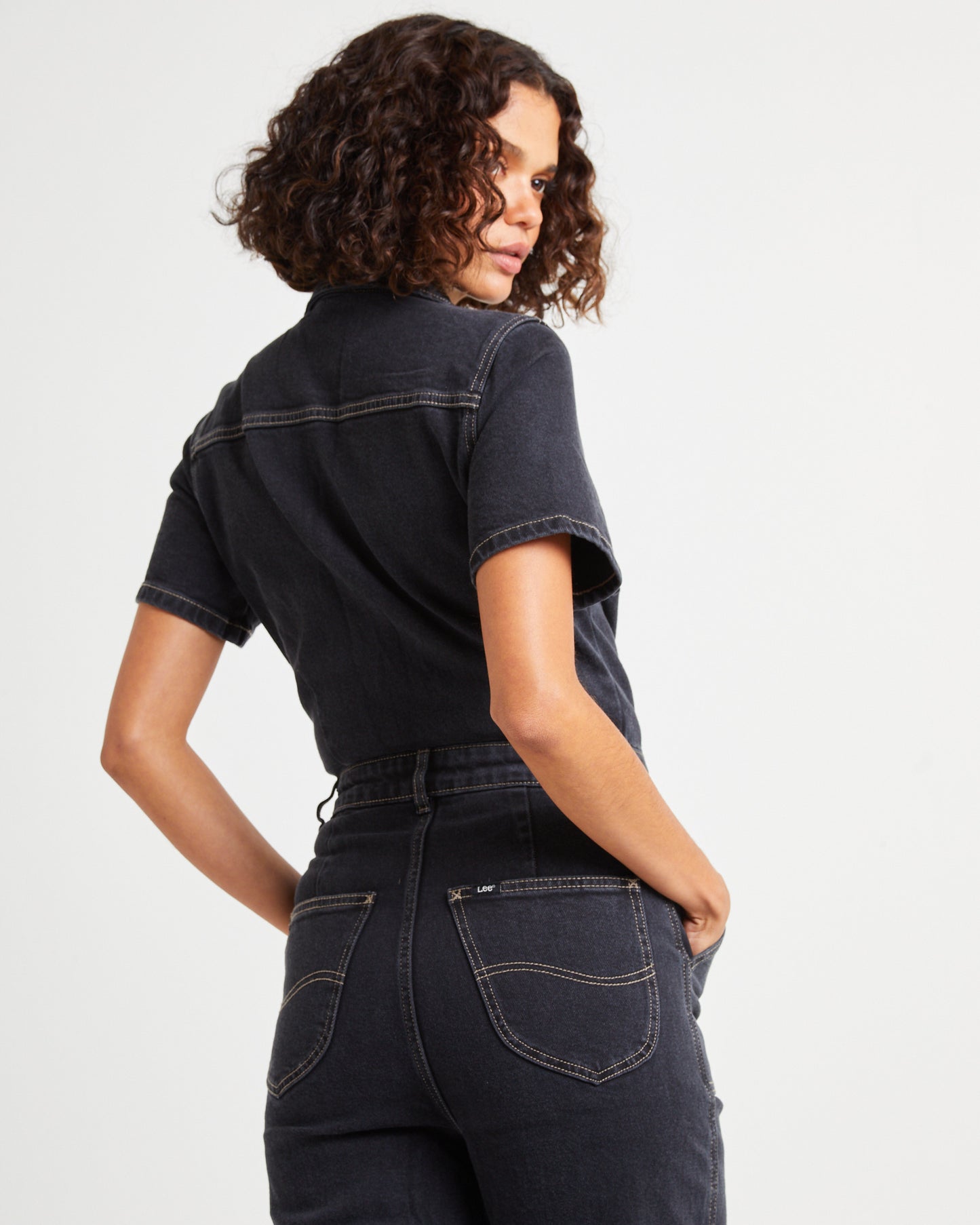 Grace Boilersuit Wideleg Hollaback Black