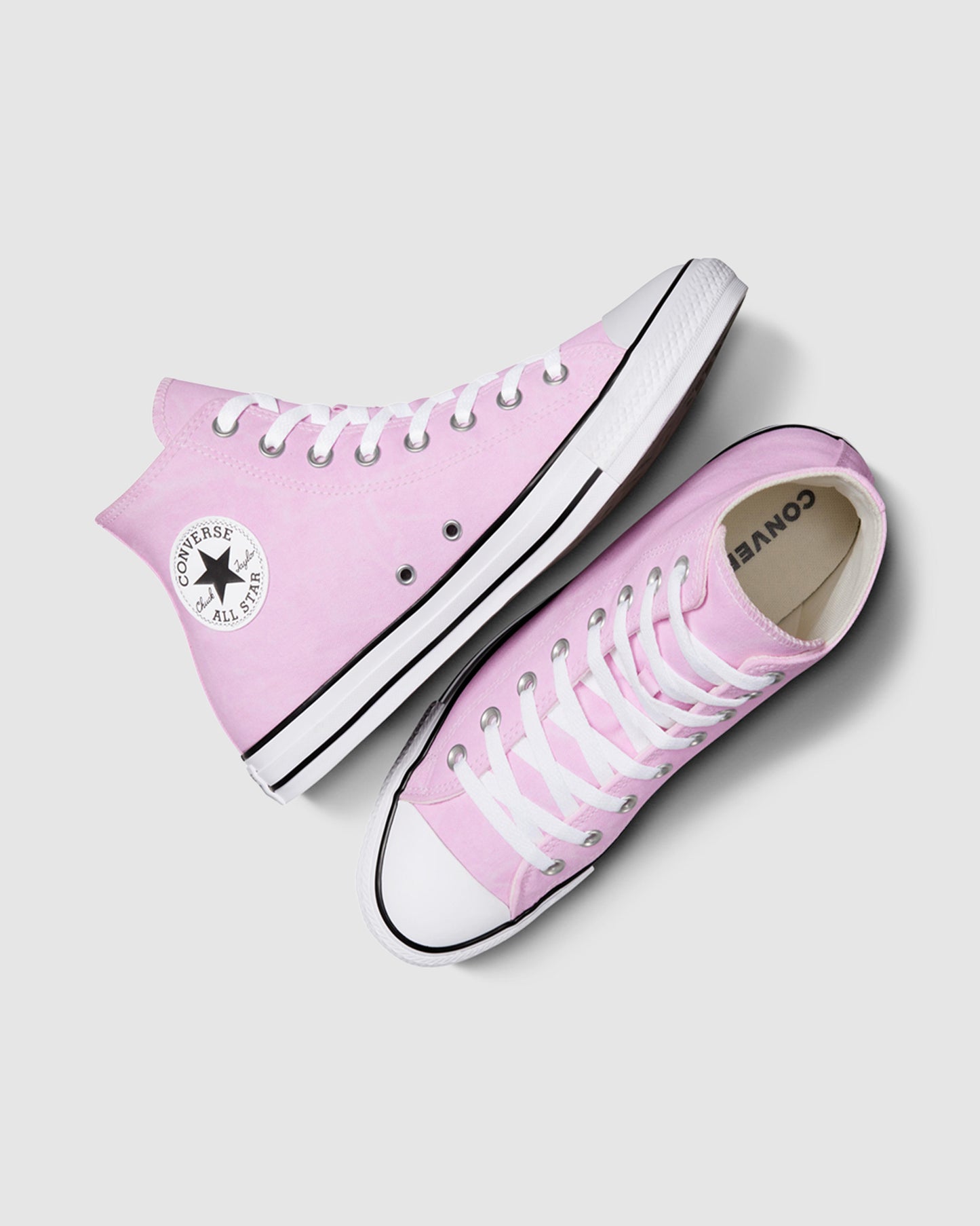 Chuck Taylor All Star Washed Canvas Hi-Top Shoes Stardust Lilac