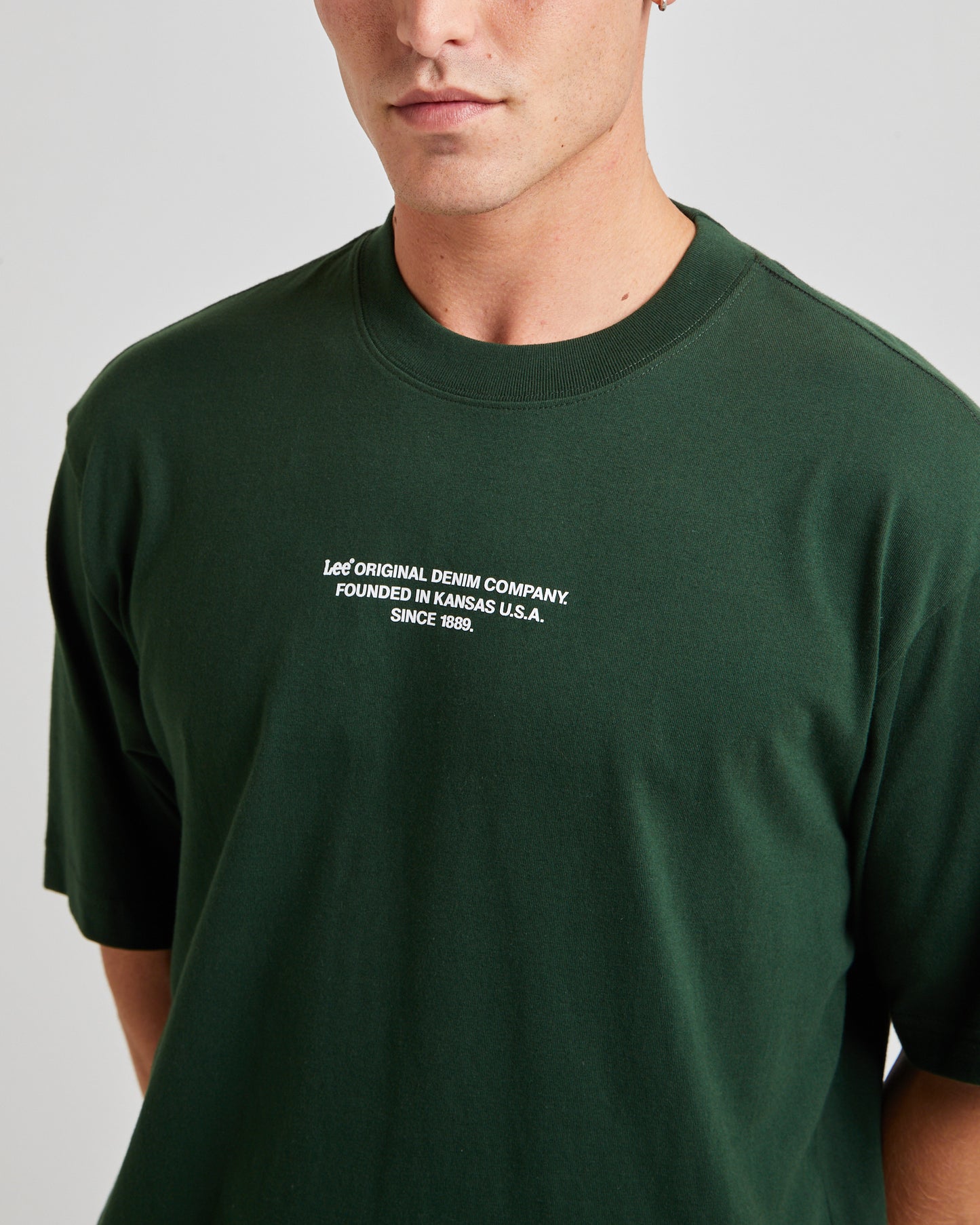 Denim Co Baggy T-Shirt Dark Forest