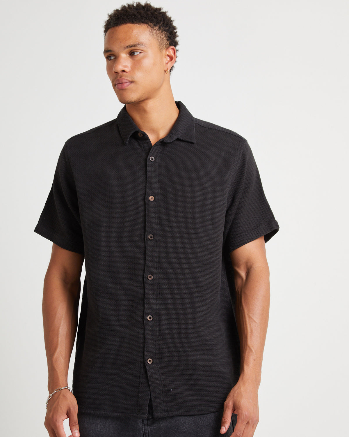 Bon Weave Shirt Washed Black WASHED BLACK