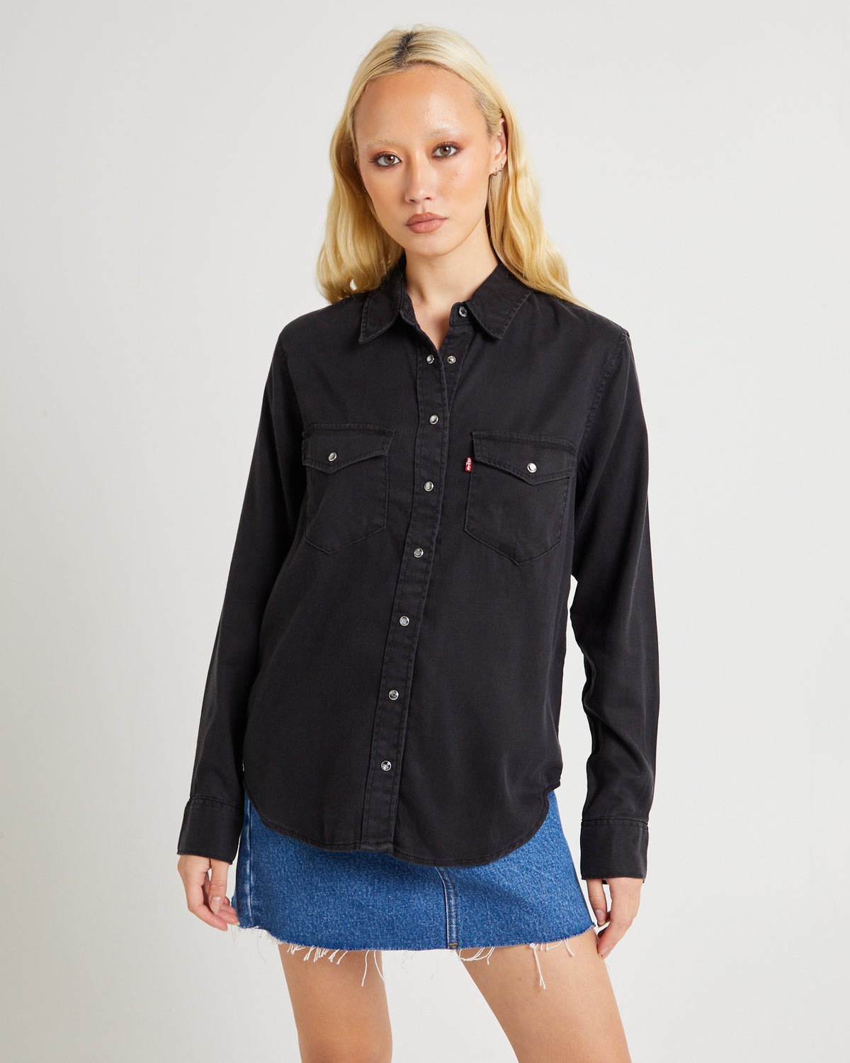 Iconic Western Long Sleeve Denim Shirt DARK AGES