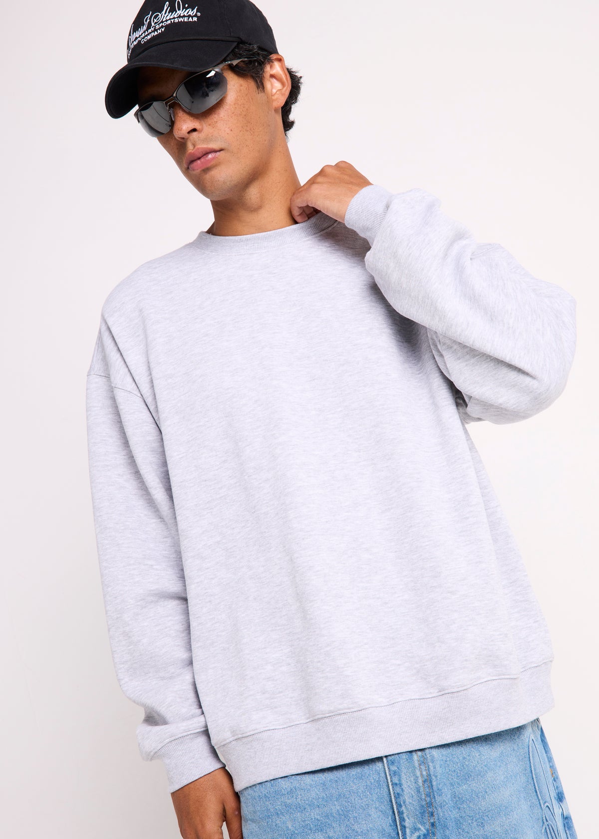 OG Oversized Crewneck Jumper GREY MARL