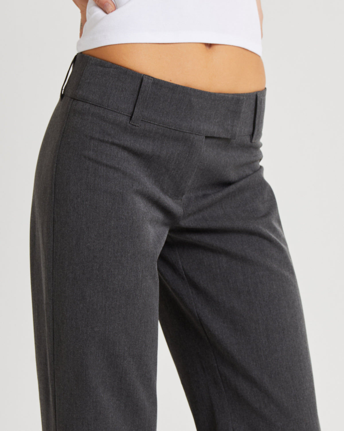 Jaylee Low Rise Pants CHARCOAL
