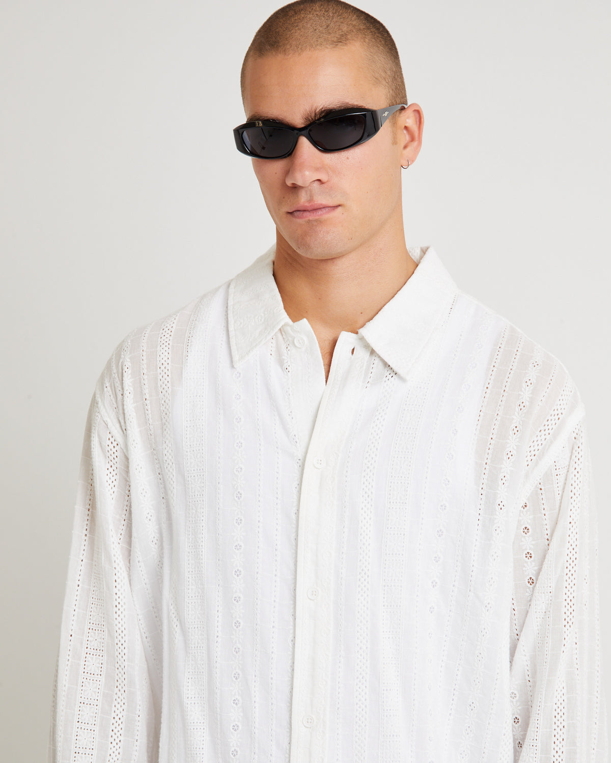 Kith Lace Long Sleeve Shirt OFF WHITE