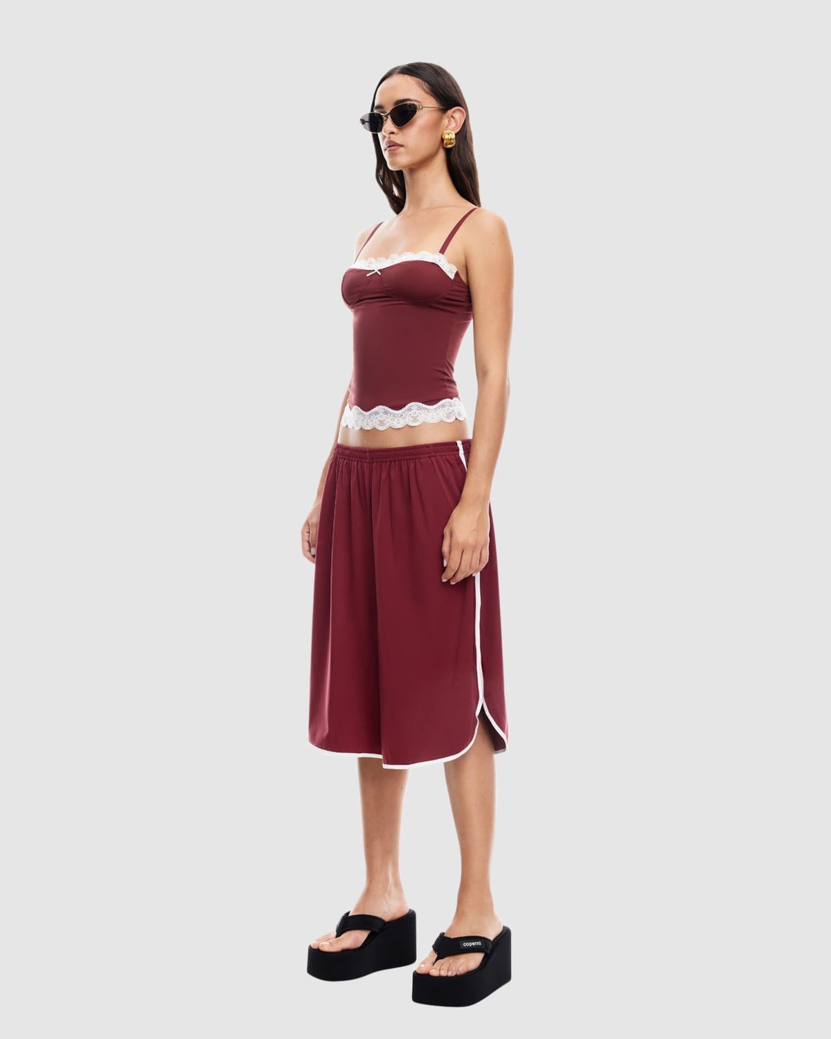 Top Model Cami Top BURGUNDY