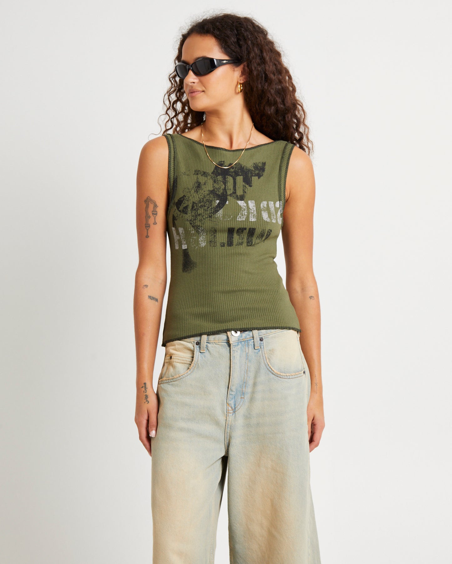 Stencil Rib Tank Top