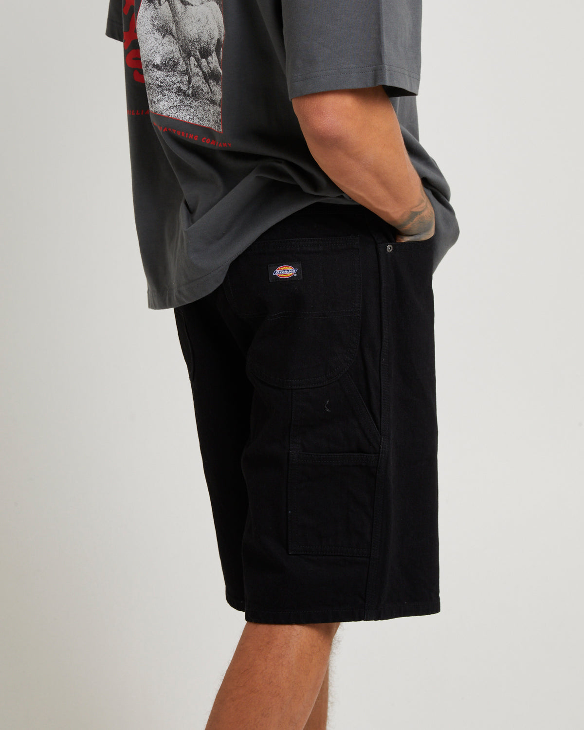 SDX200 11'' Relaxed Fit Denim Carpenter Shorts BLACK