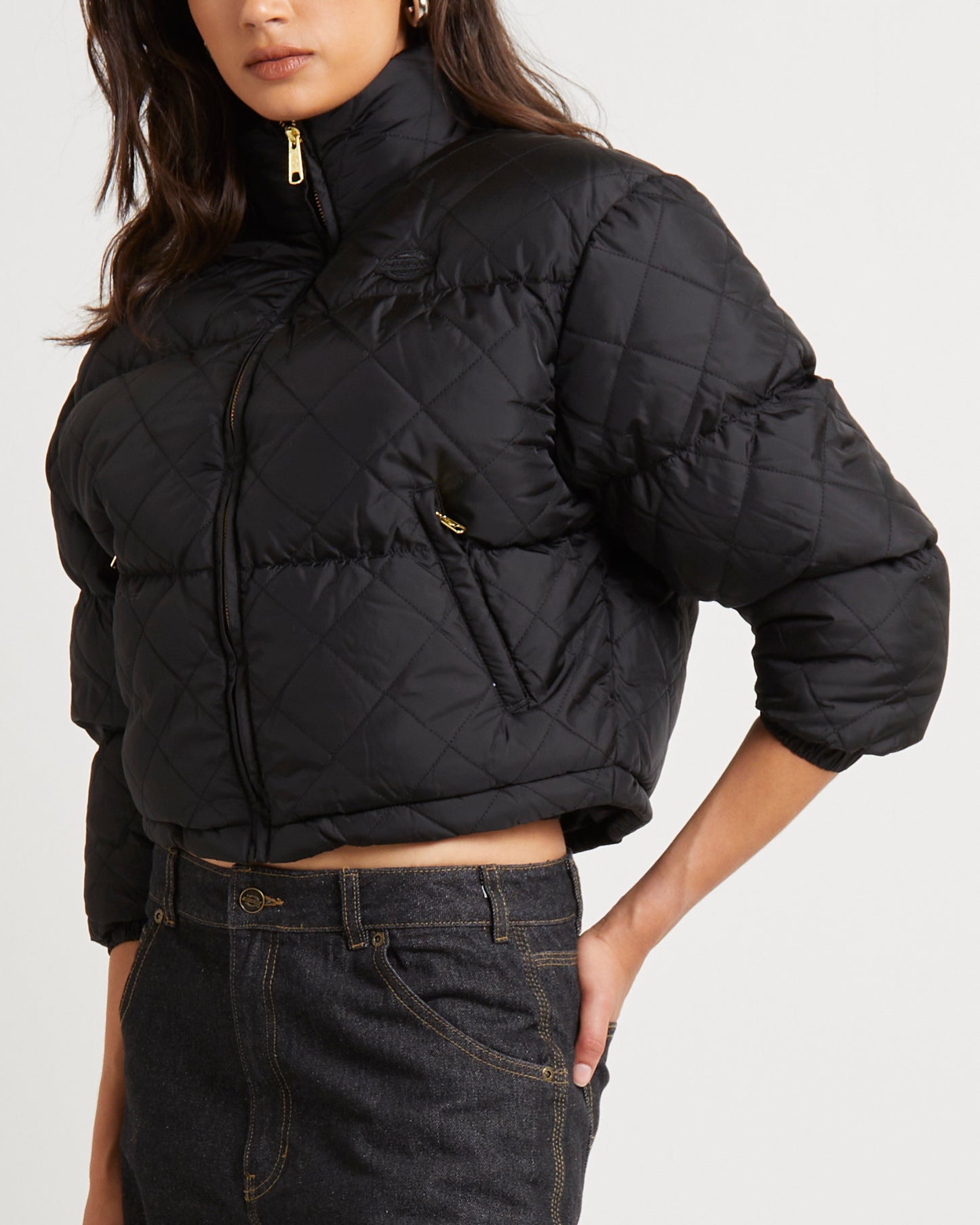Lamkin Quilted Puffer Jacket Black