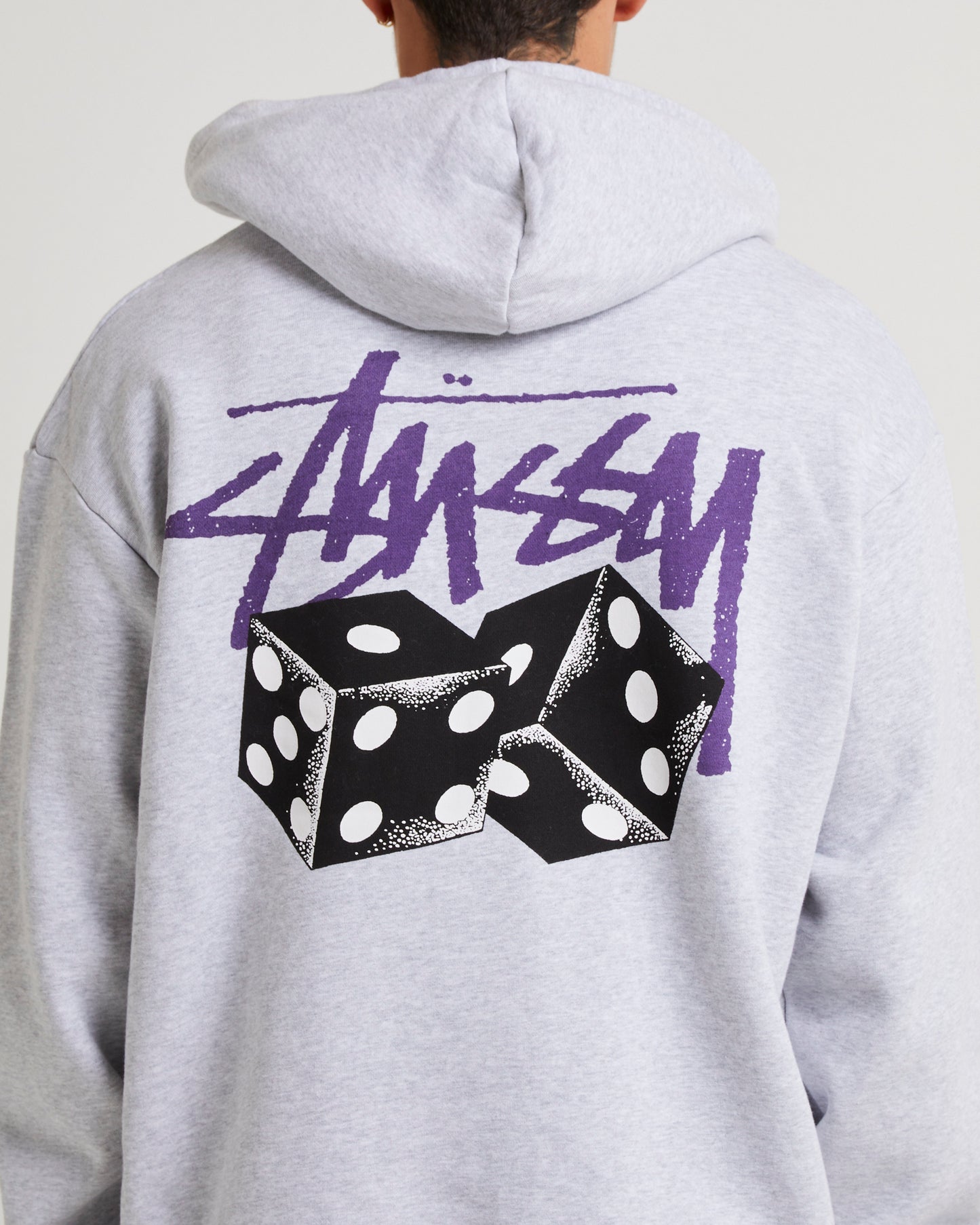 Pair Of Dice Fleece Hoodie Washed White