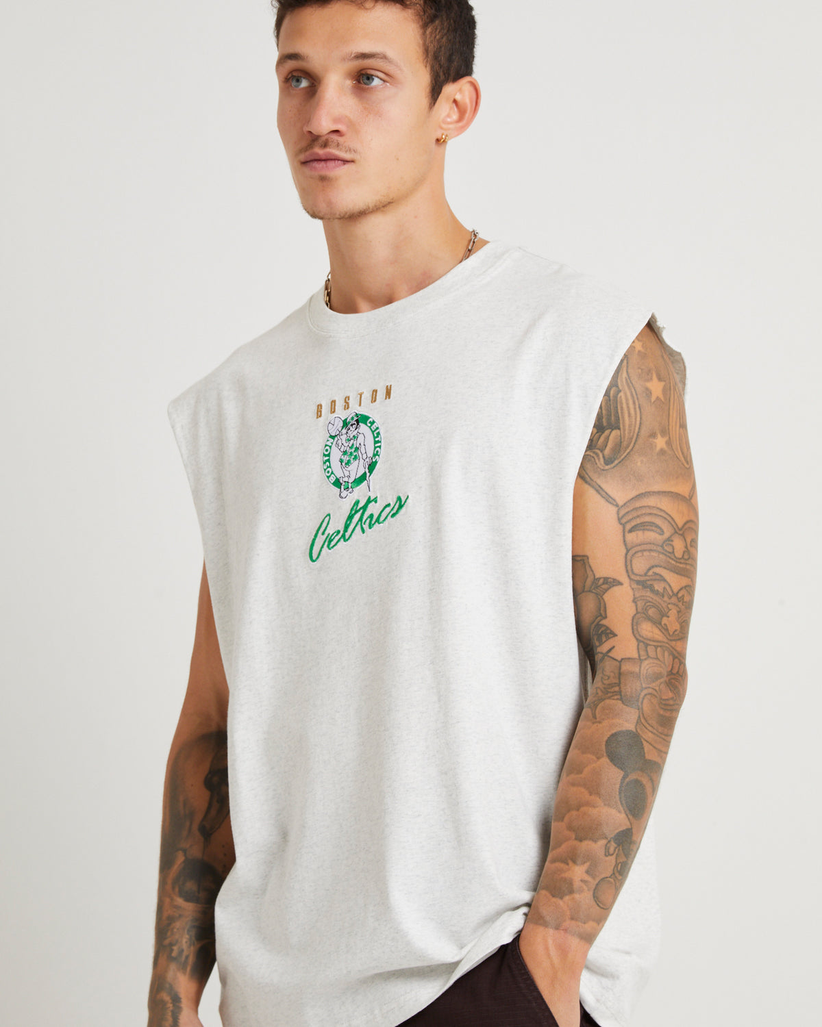 Tri Logo Muscle Celtics GREY
