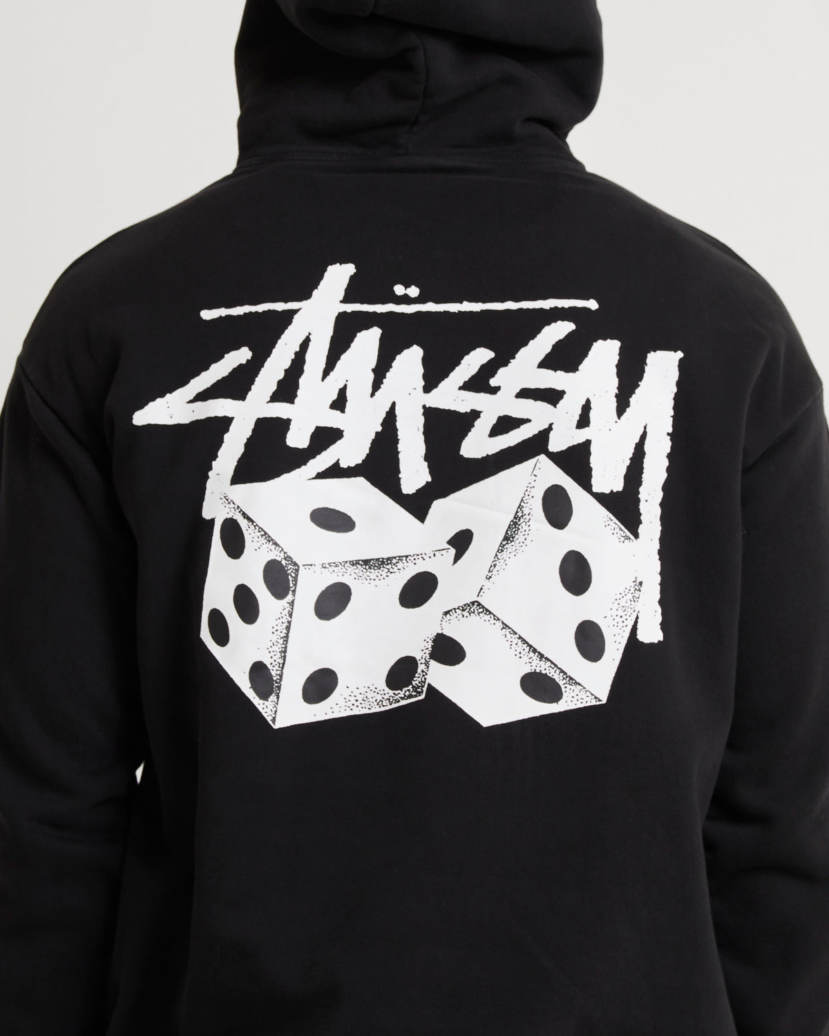 Pair Of Dice Fleece Hoodie Washed White PIGMENT BLACK