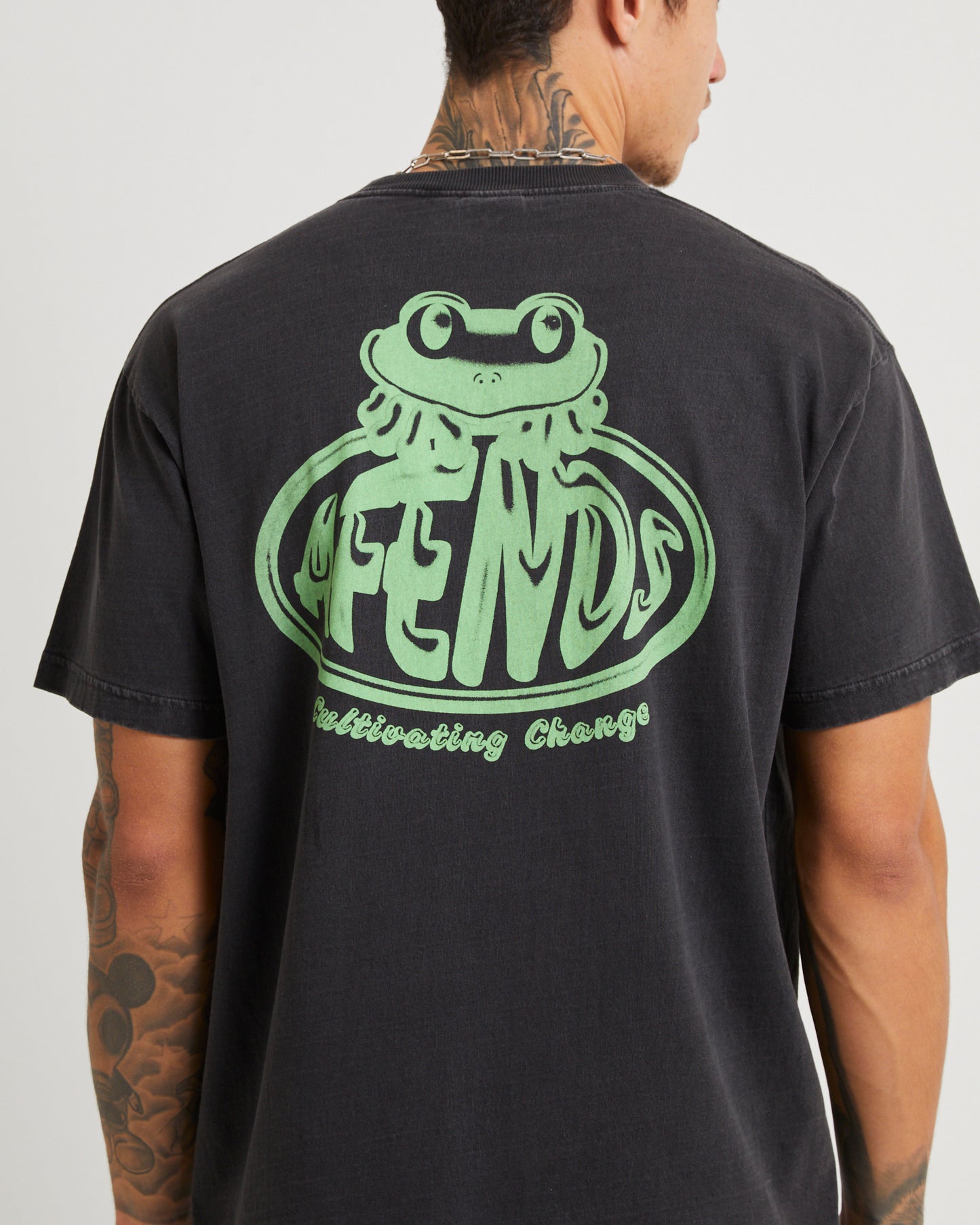 Frogga Heavy Boxy Fit T-Shirt Stone Black