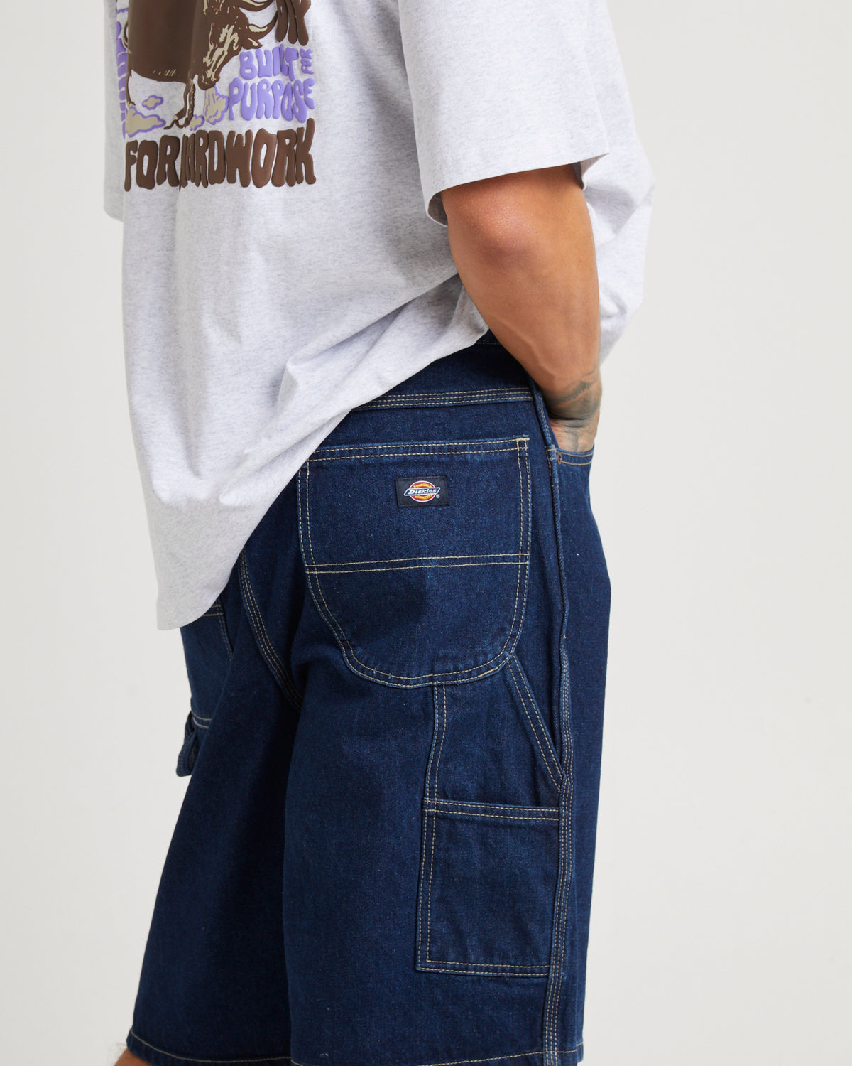 SDX200 11'' Relaxed Fit Denim Carpenter Shorts RINSED INDIGO
