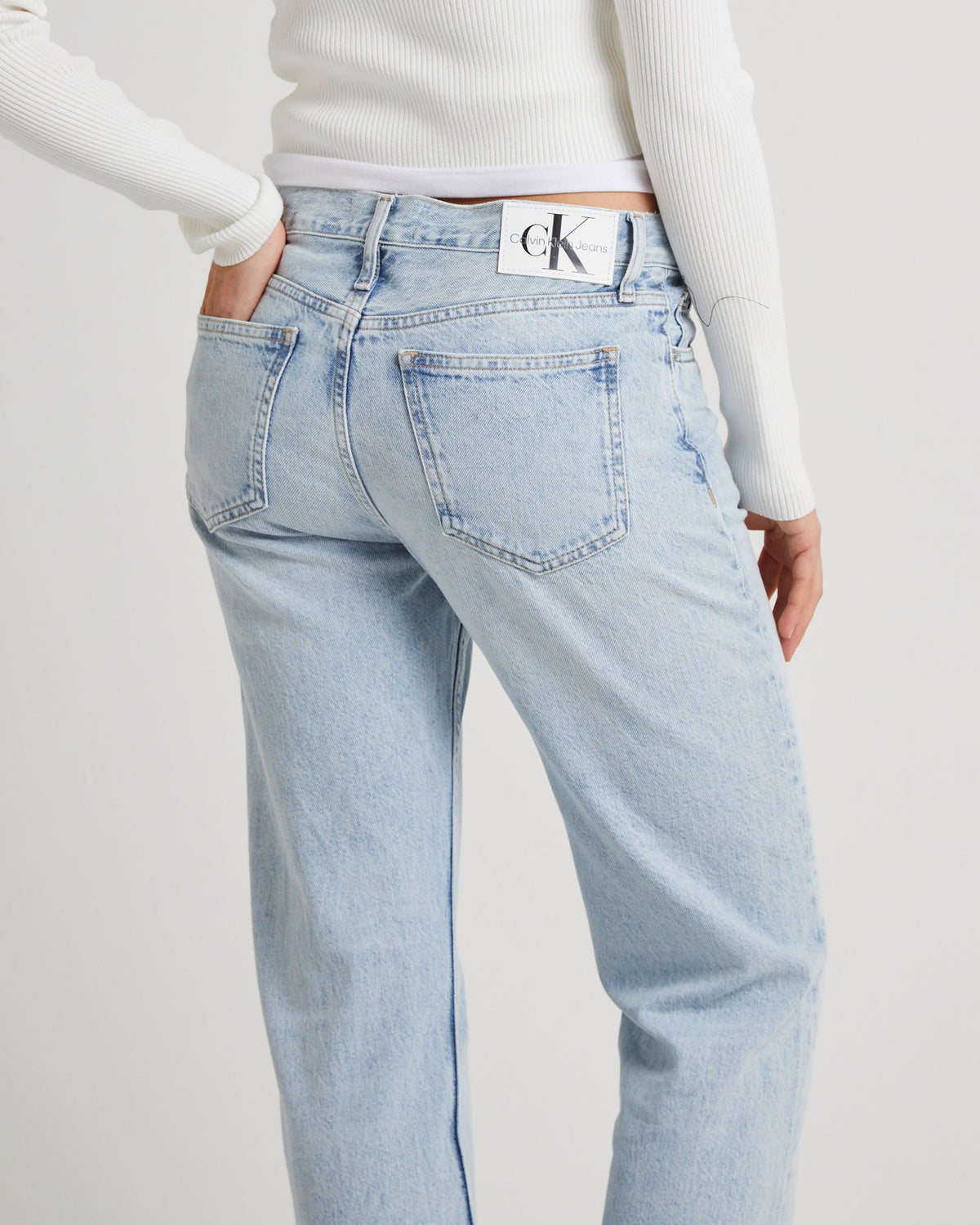 Low Rise Straight Jeans POWDER BLUE