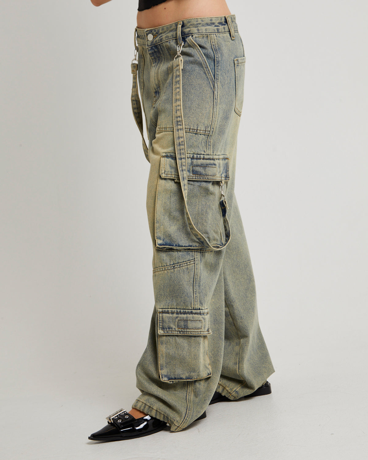 Remedy Denim Cargo Pants BERLIN BLUE