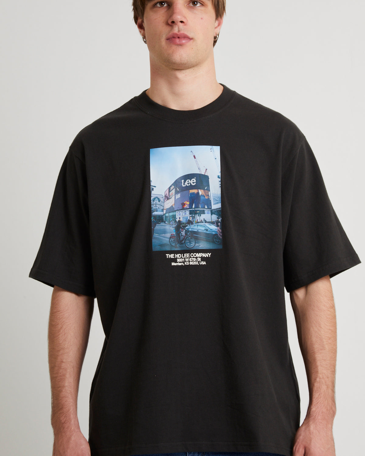 Billboards Baggy T-Shirt Worn Black WORN BLACK
