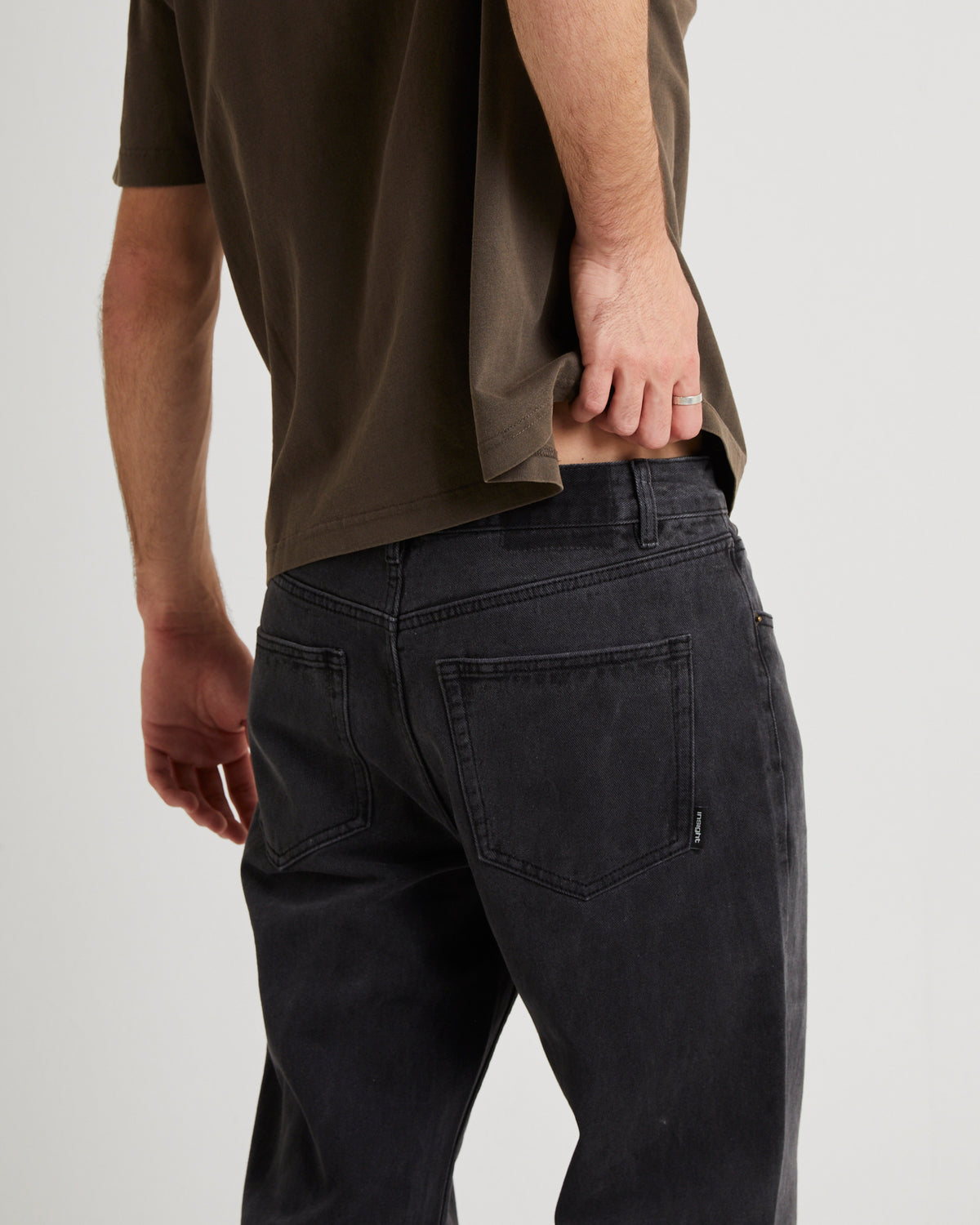 Fracture Straight Denim Jeans AFTERS BLACK