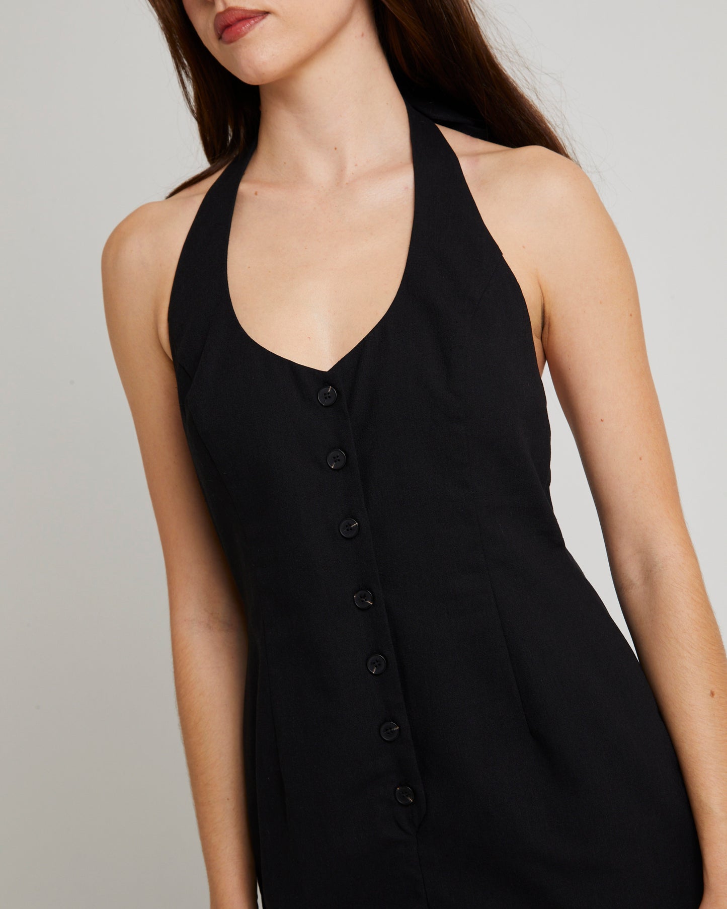 Piper Halter Button Front Jumpsuit