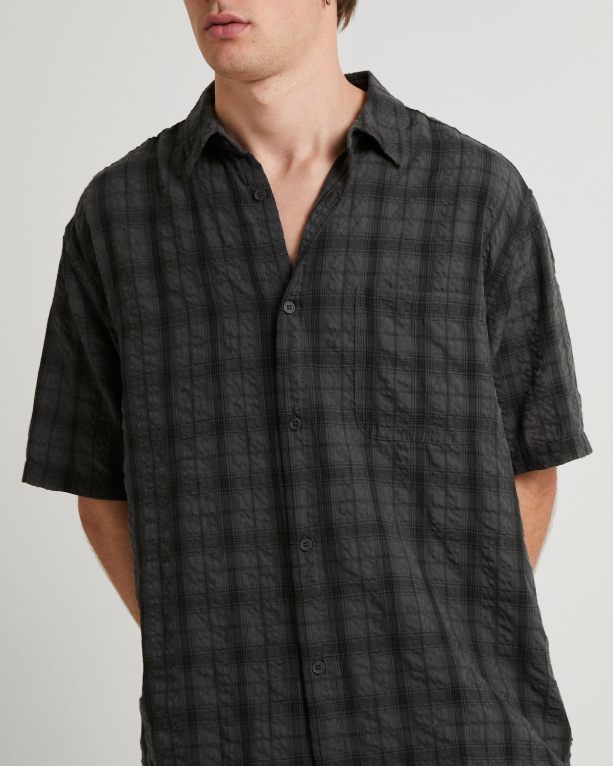 Magnolia Overdye Shirt BLACK