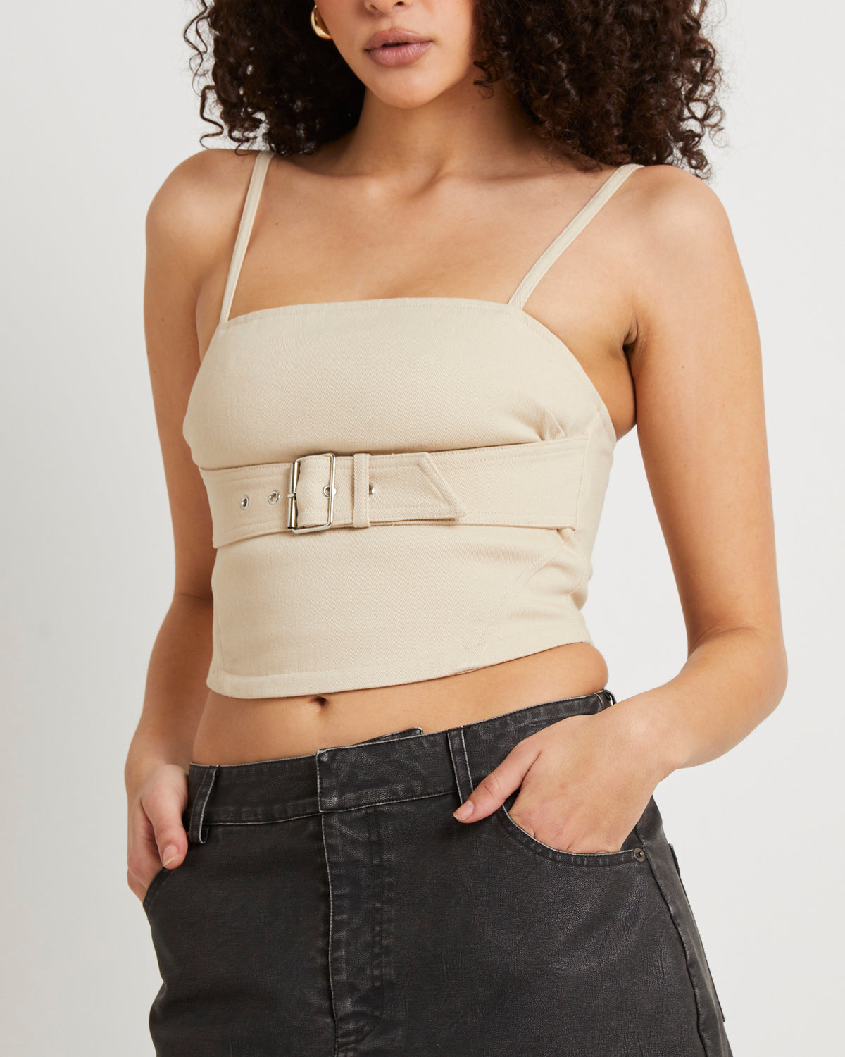 Belted Corset STONE