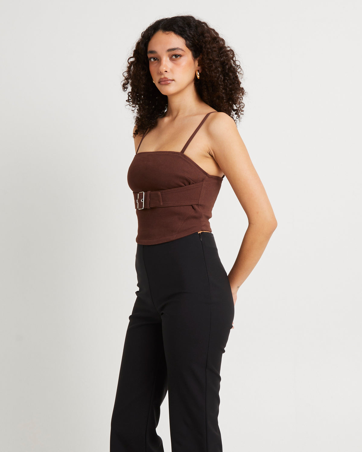 Belted Corset BROWN