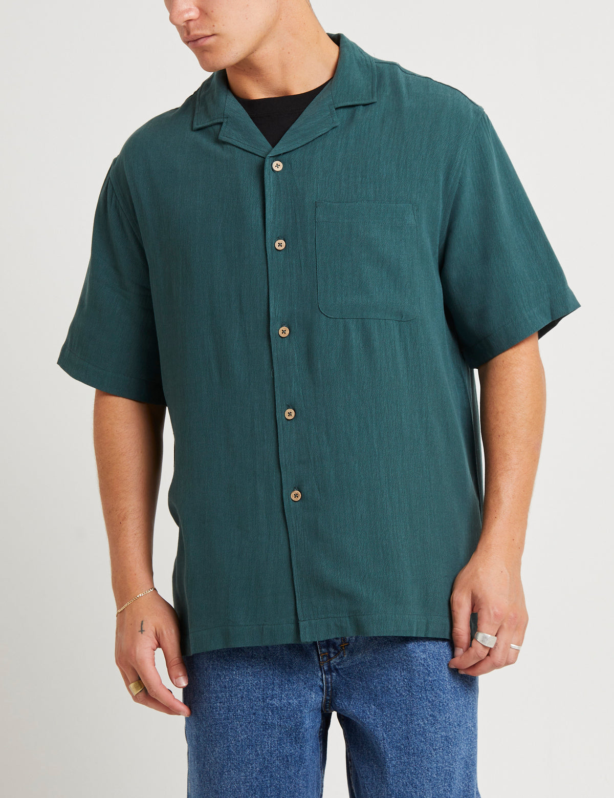 Dion Short Sleeve Resort Shirt TEAL