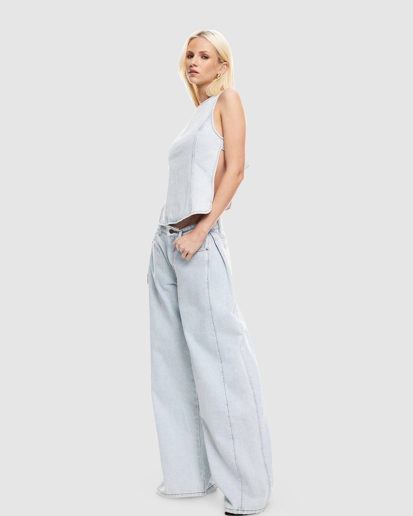 Rider Backless Denim Top