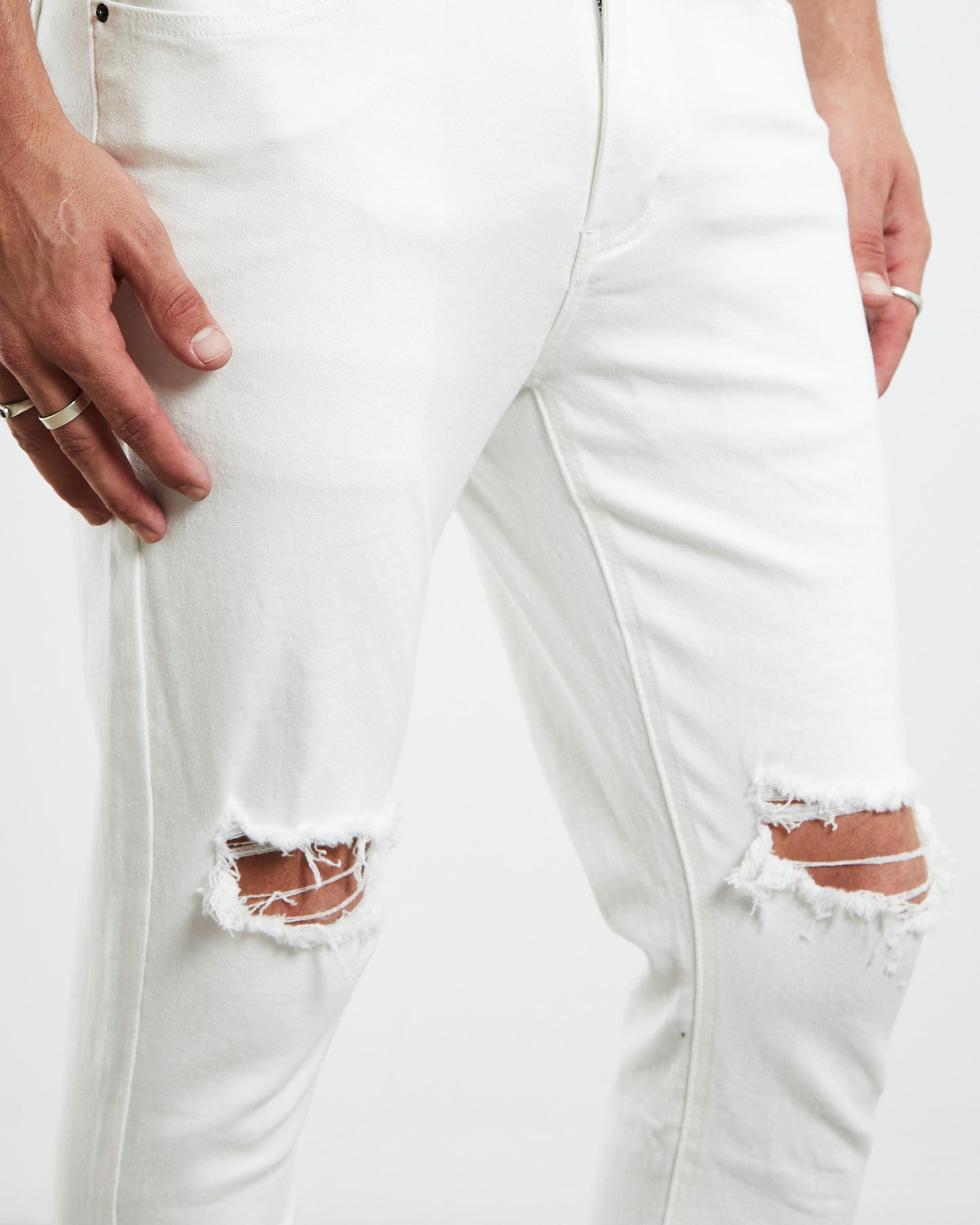 Offset Jeans White