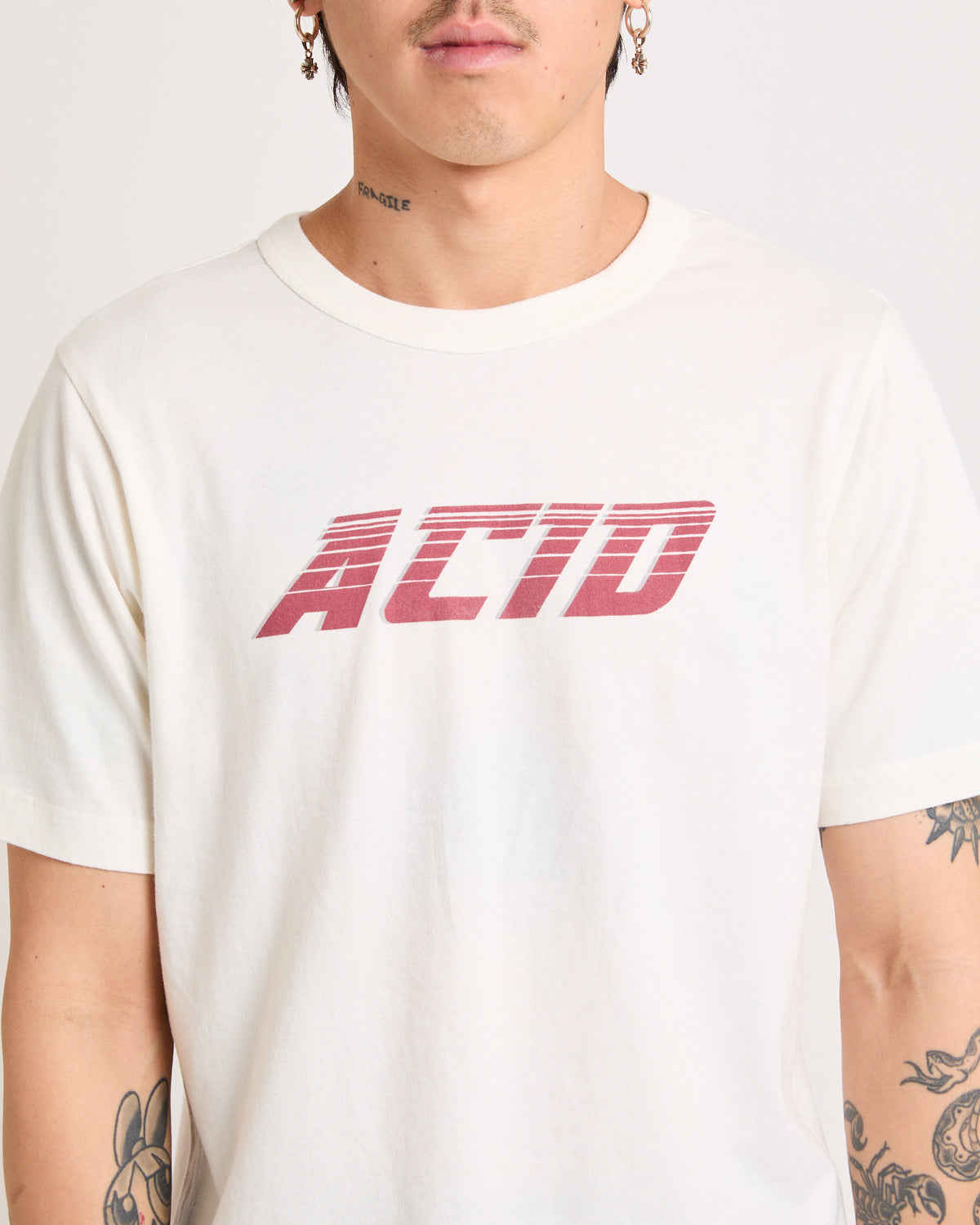 Cropped Acid T-Shirt ECRU