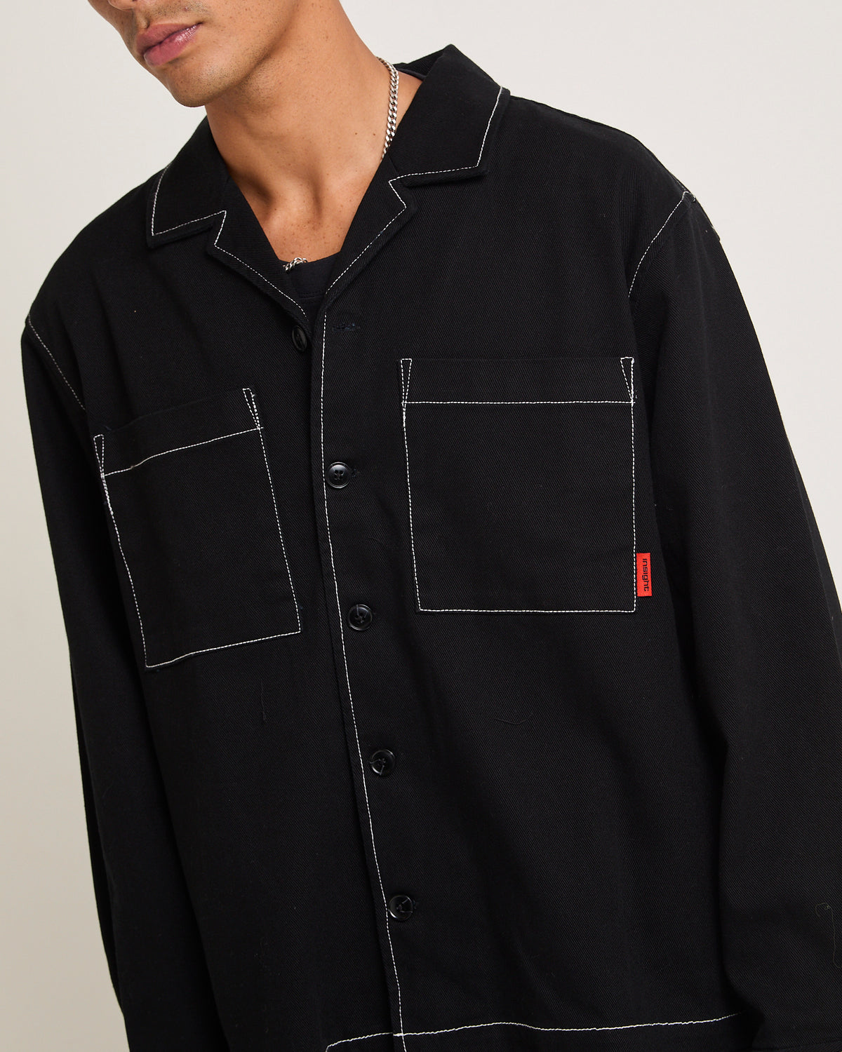Pleasure Overshirt BLACK