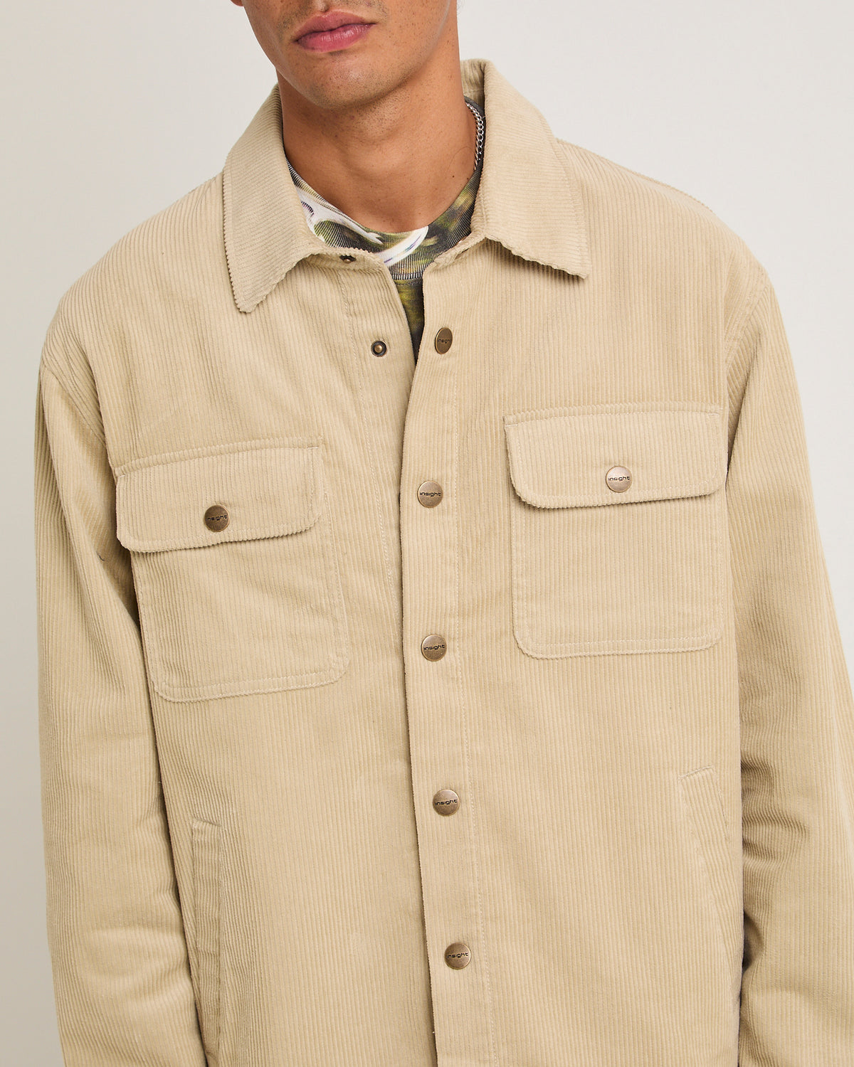 Conditions Corduroy Long Sleeve Overshirt TAUPE