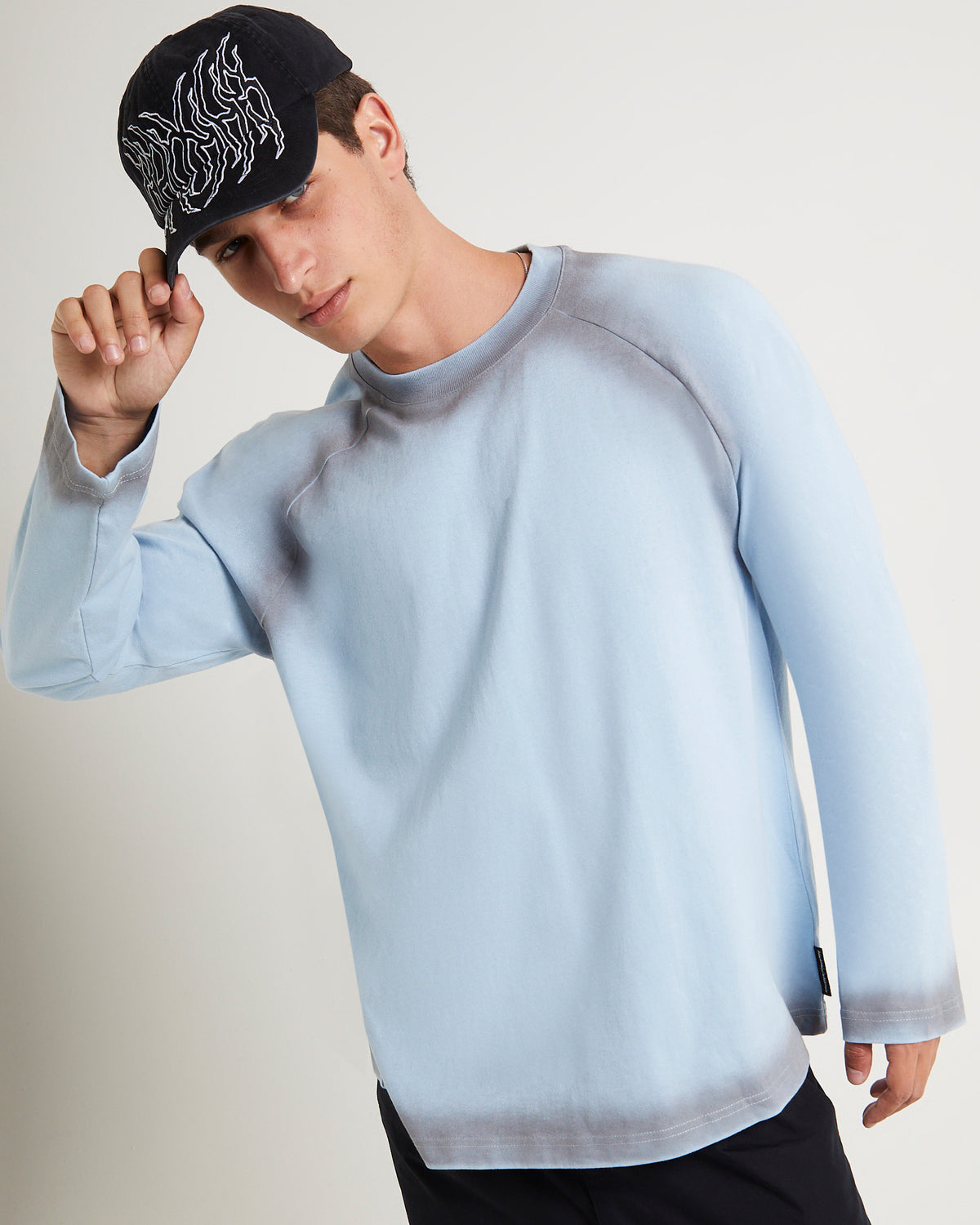 Liminal Sprayed Long Sleeves Shirt BLUE