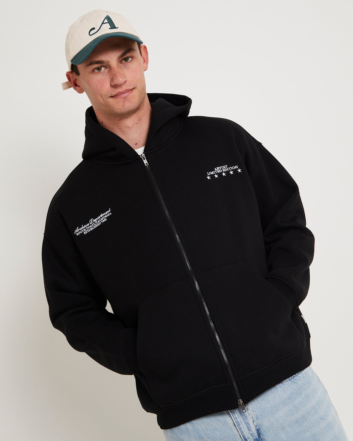 Archive Zip Hoodie BLACK