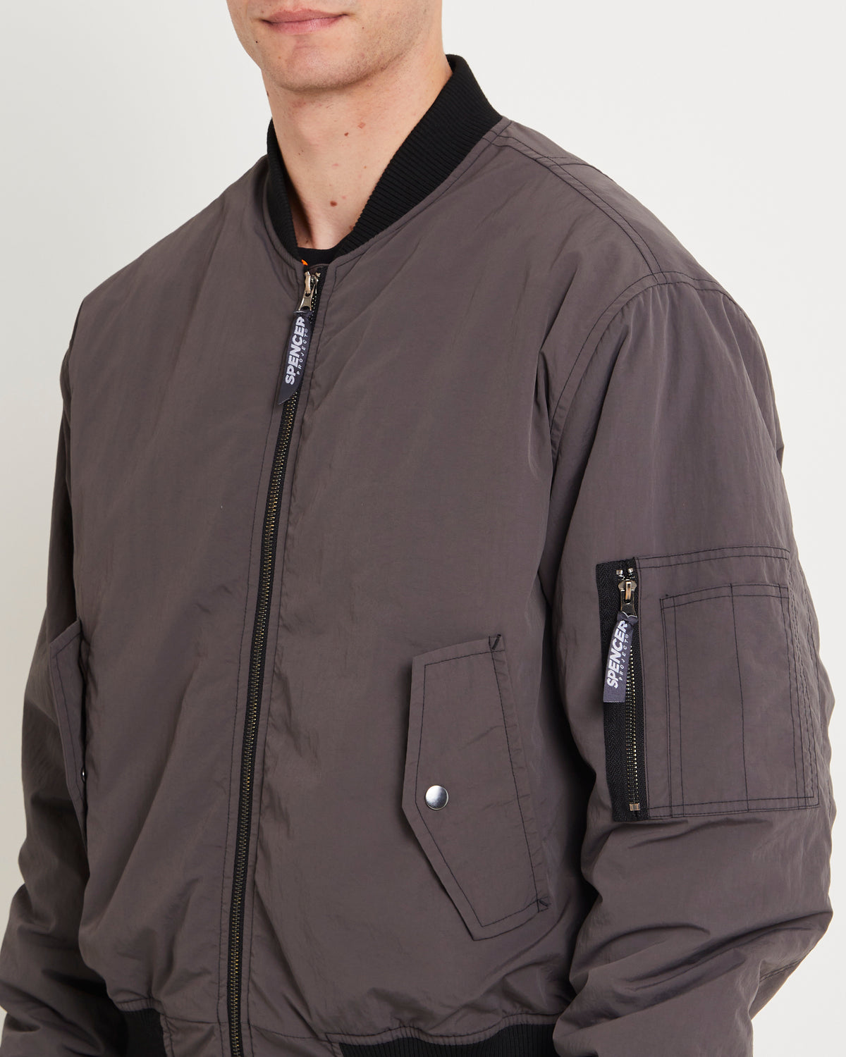 Dime Bomber Jacket BLACK