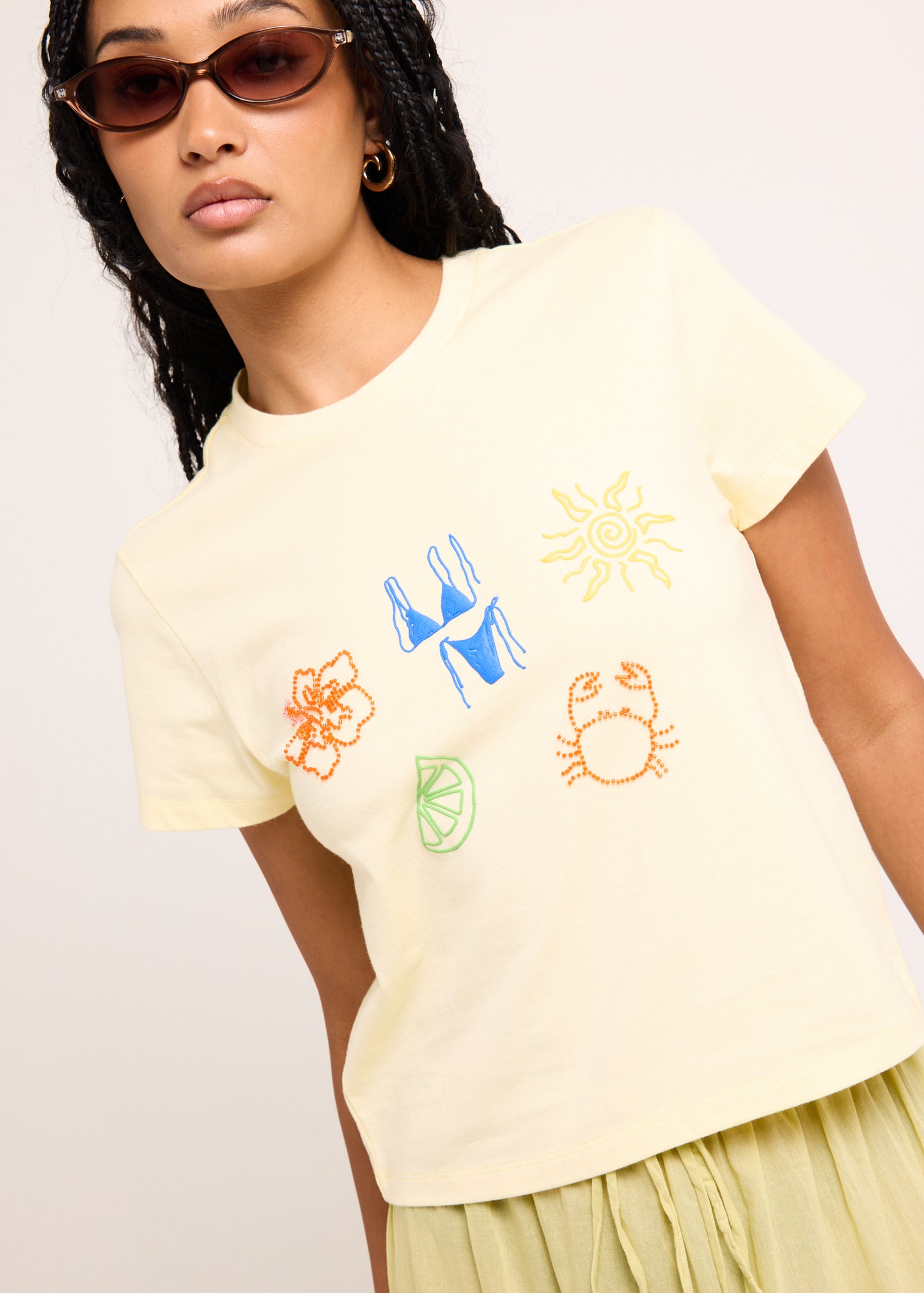 Vacation Beaded Baby Tee