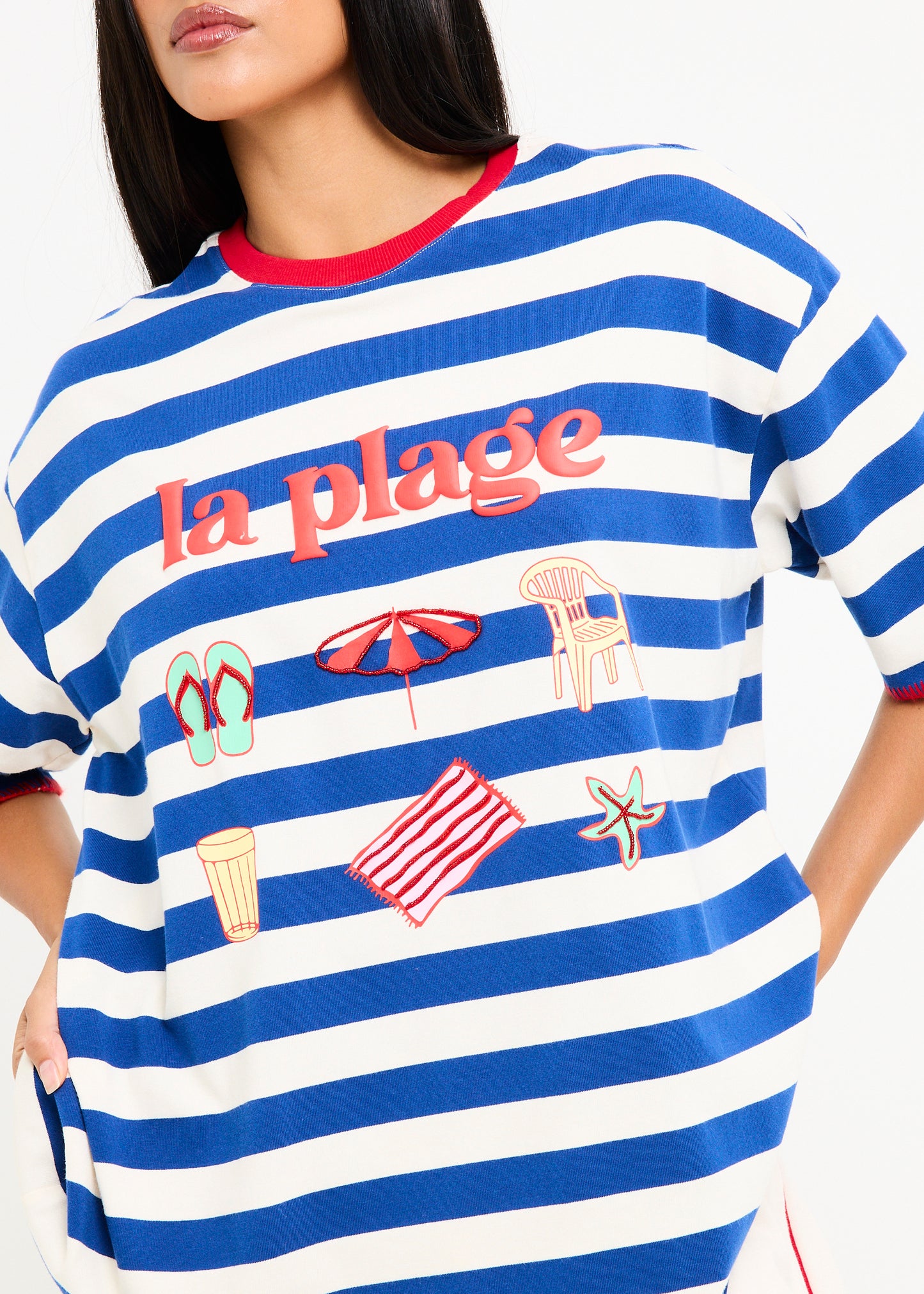 La Plage Stripe Short Sleeve T-Shirt