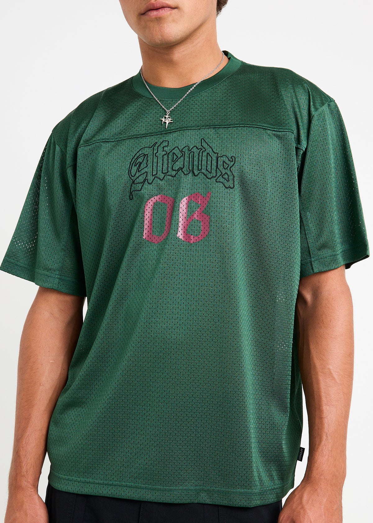 Zero Six Mesh Jersey Boxy T-Shirt PINE