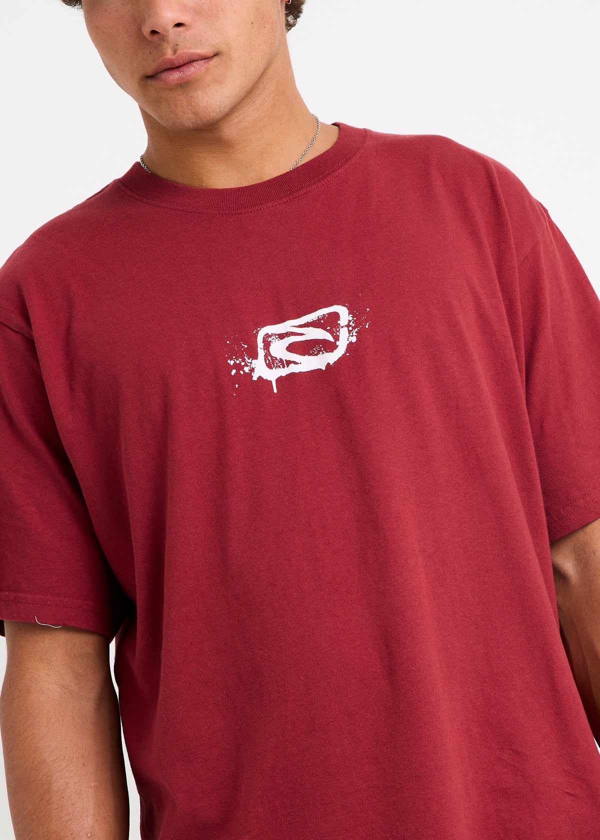 Inner Vision Spray Loose T-Shirt MERLOT