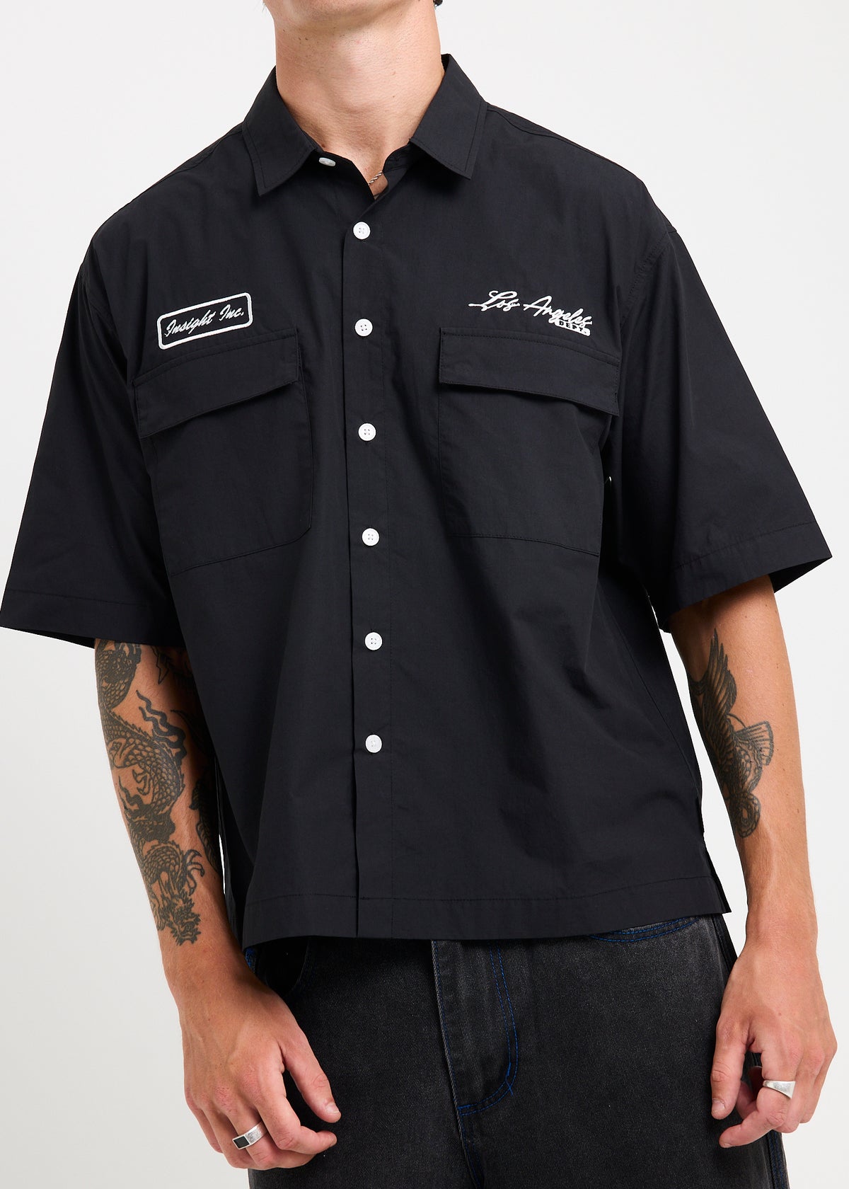 Worker Short Sleeve Shirt BLACK
