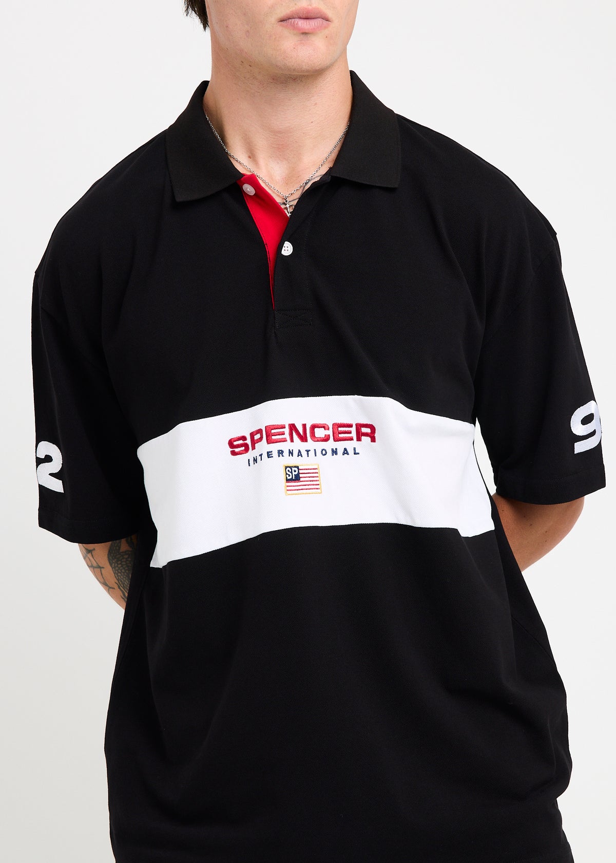 College Polo Shirt BLACK