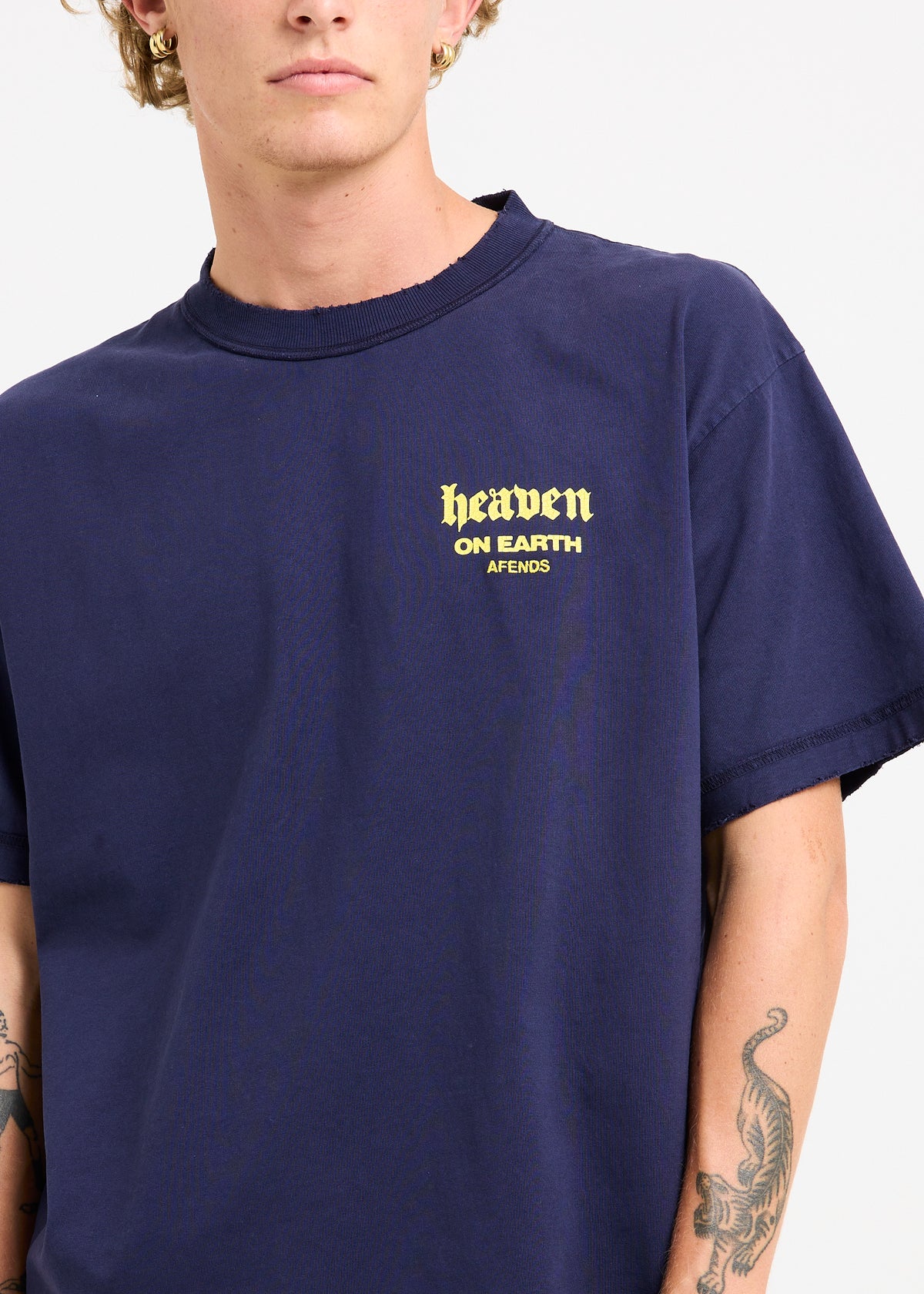Heaven Heavyweight Boxy T-Shirt WASHED DEEP SEA